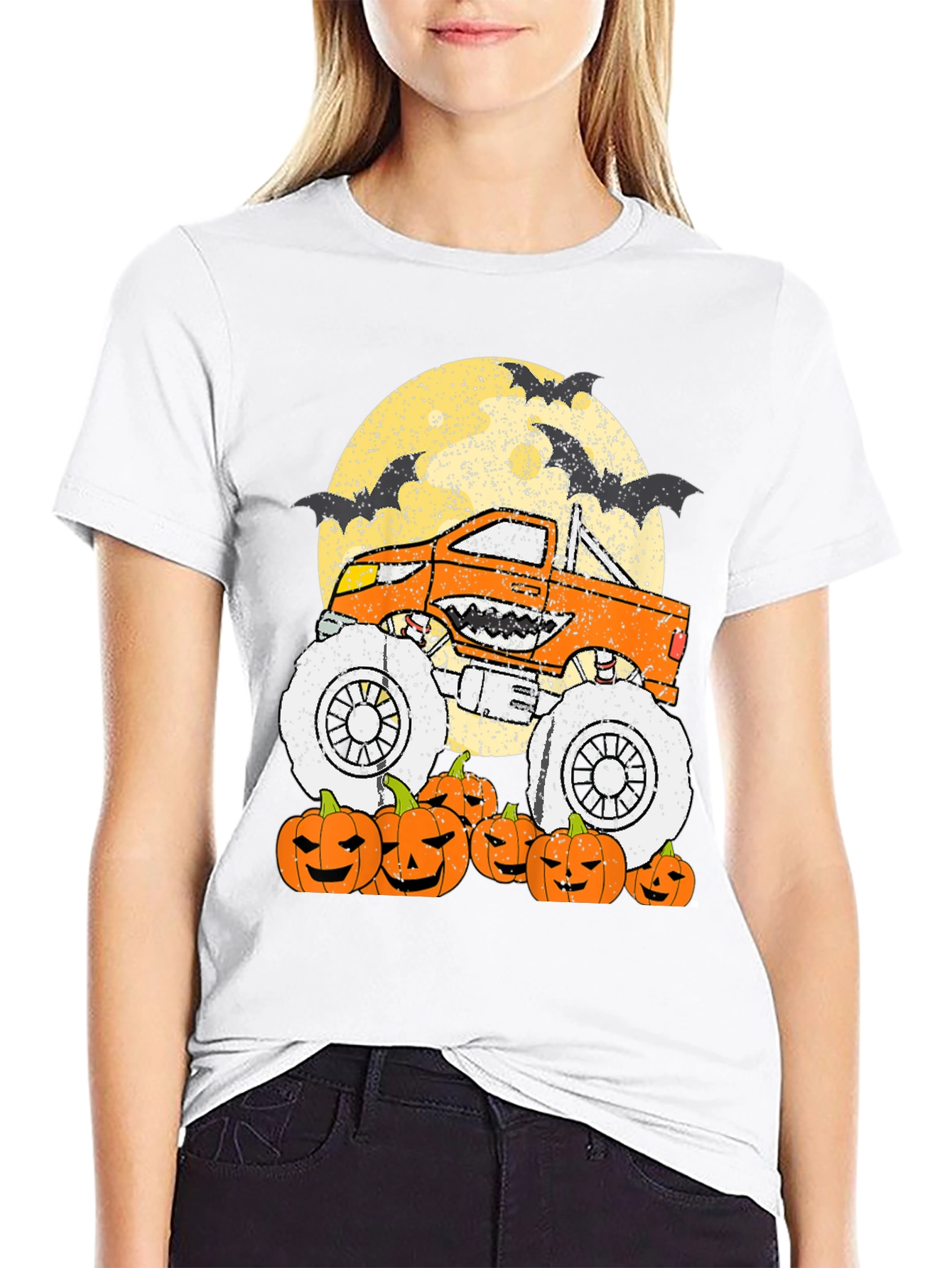 Halloween Monster Truck Pumpkin T-Shirt