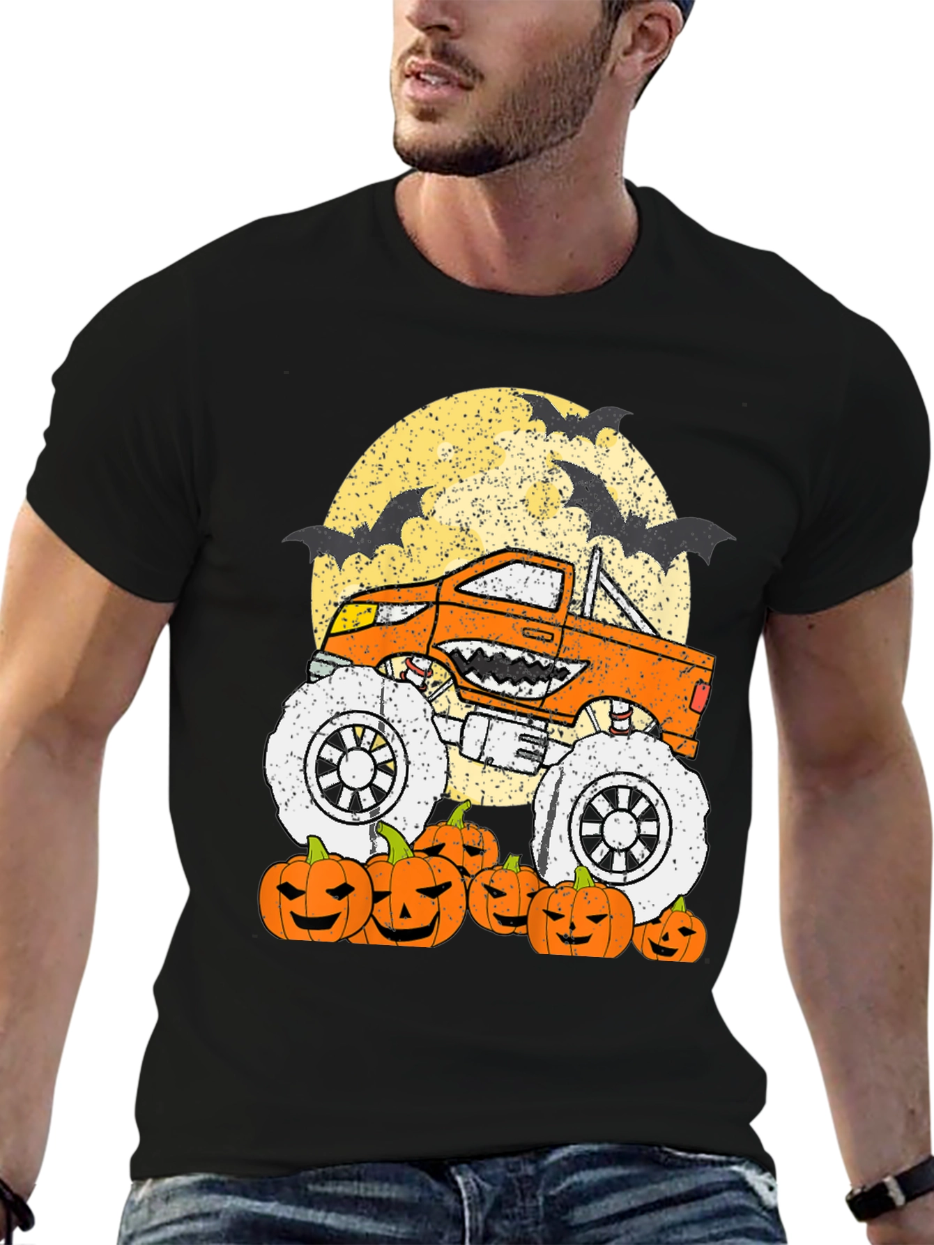 Halloween Monster Truck Pumpkin T-Shirt