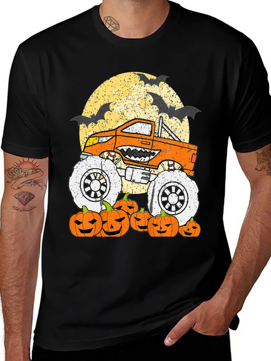 Halloween Monster Truck Pumpkin T-Shirt