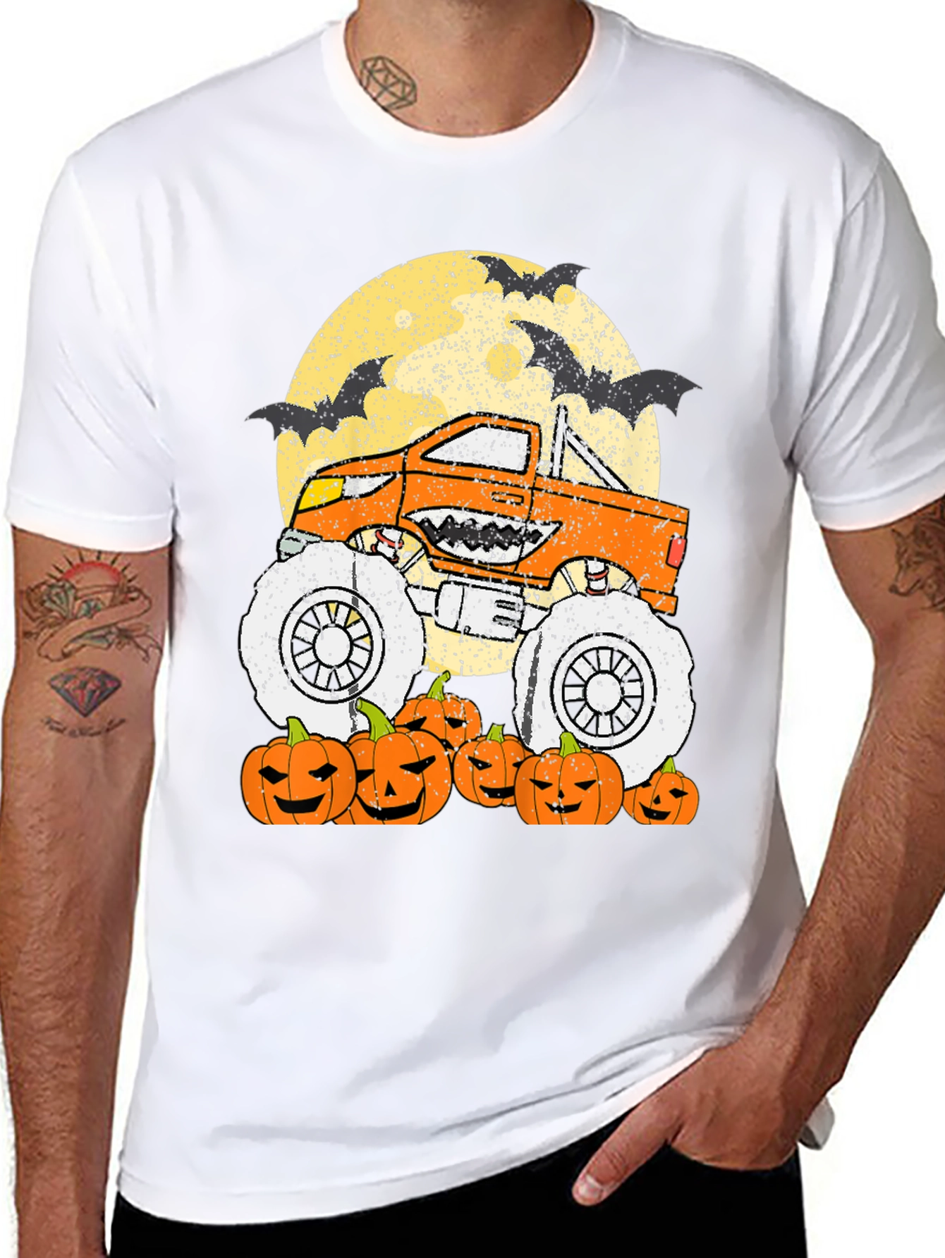 Halloween Monster Truck Pumpkin T-Shirt