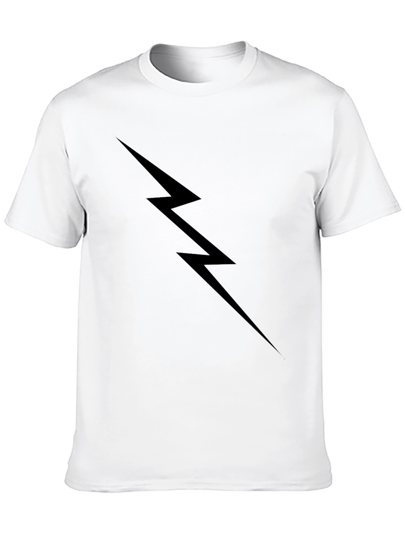 Black Lightning Bolt Graphic Tee - Mens Fashion
