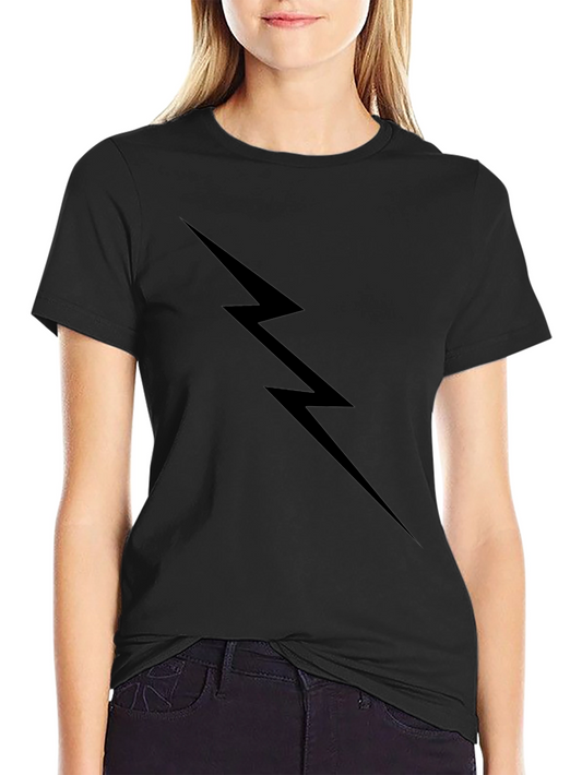 Black Lightning Bolt Graphic Tee - Mens Fashion