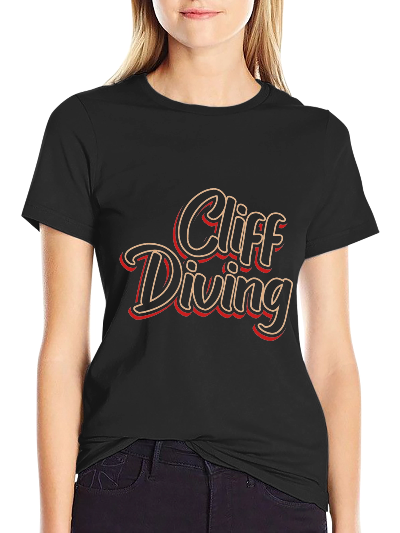 Cliff Diving T-Shirt - Retro Style