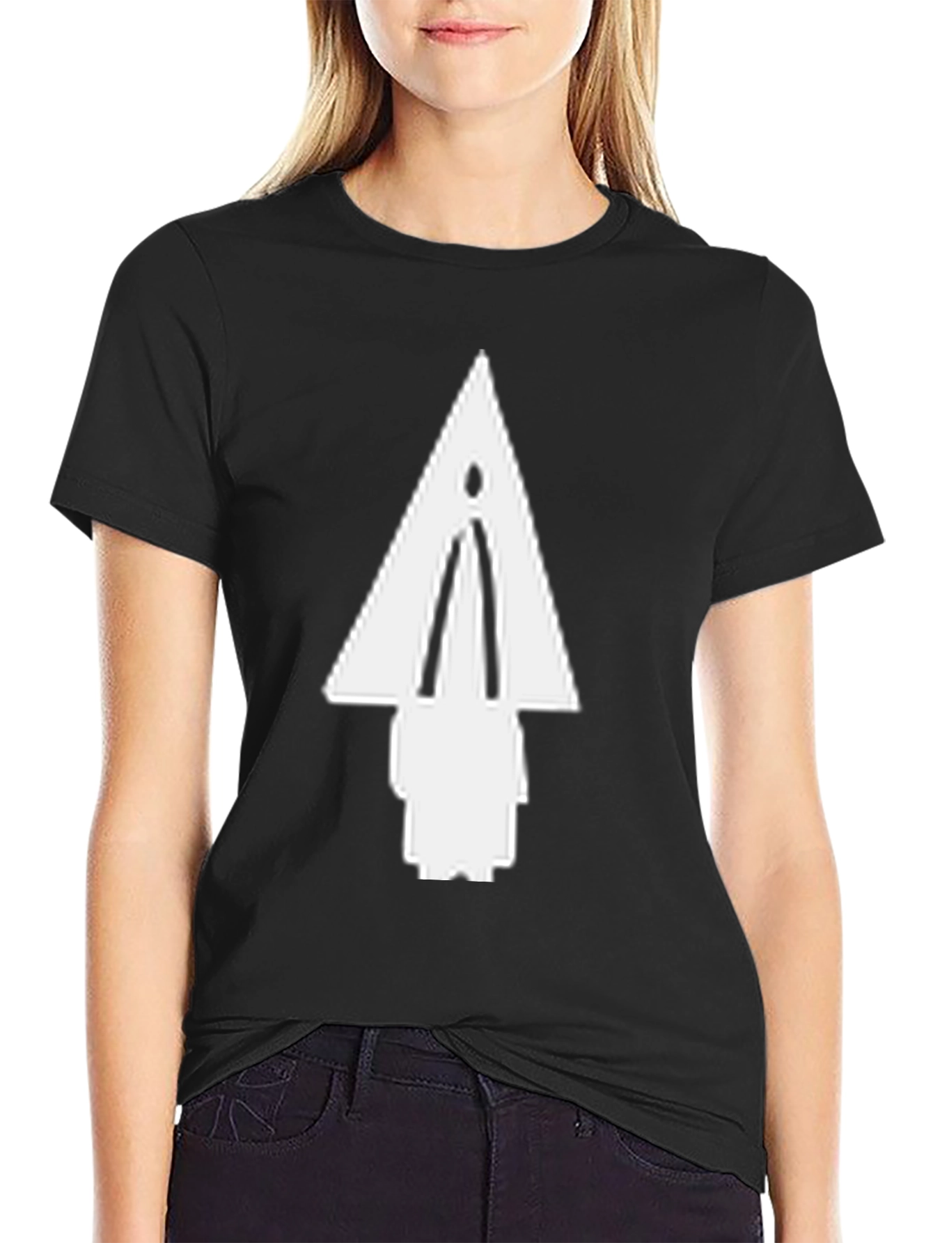 Modern Arrowhead Graphic Tee - Black Cotton Blend
