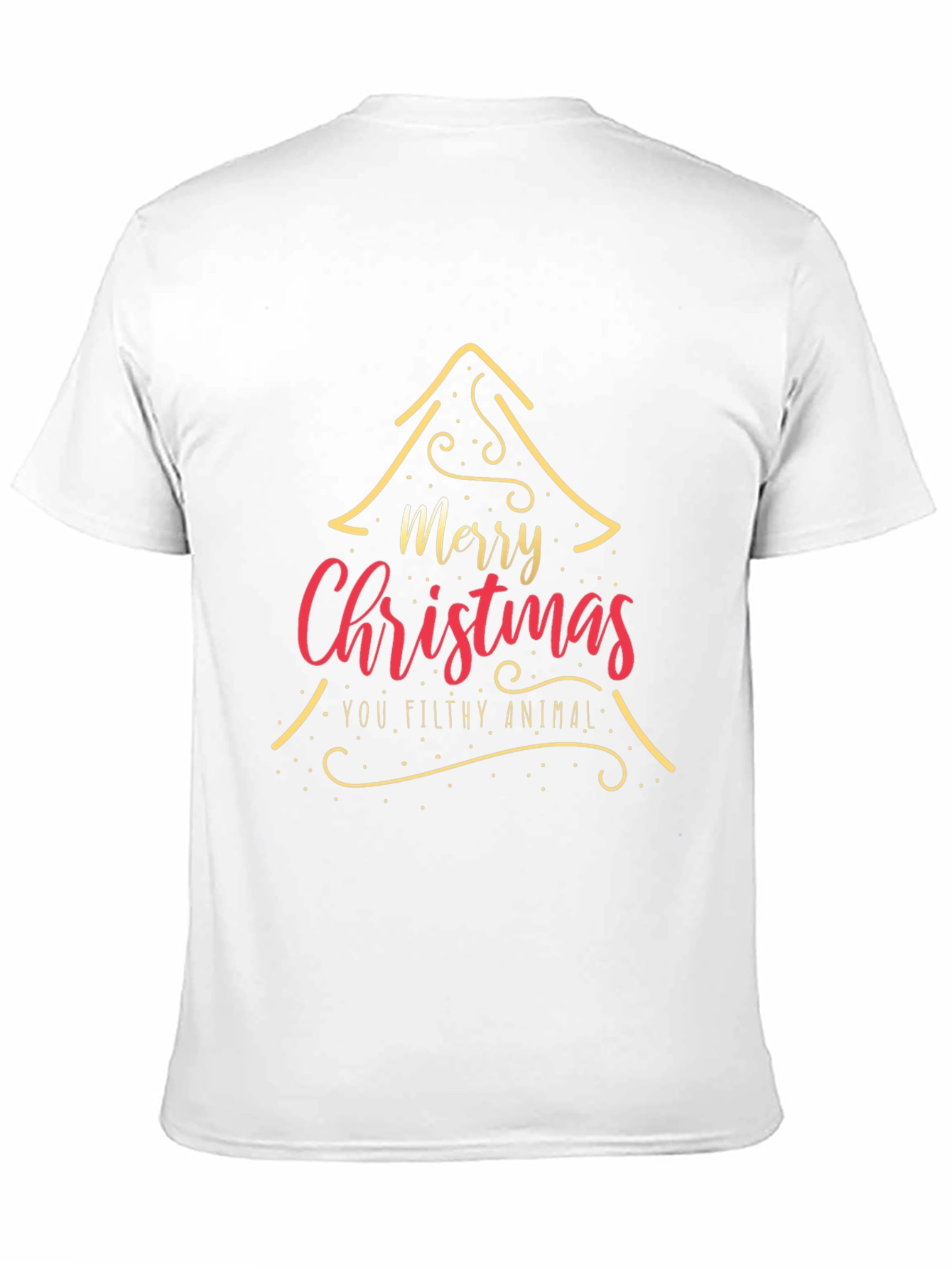 Merry Christmas You Filthy Animal Black T-Shirt