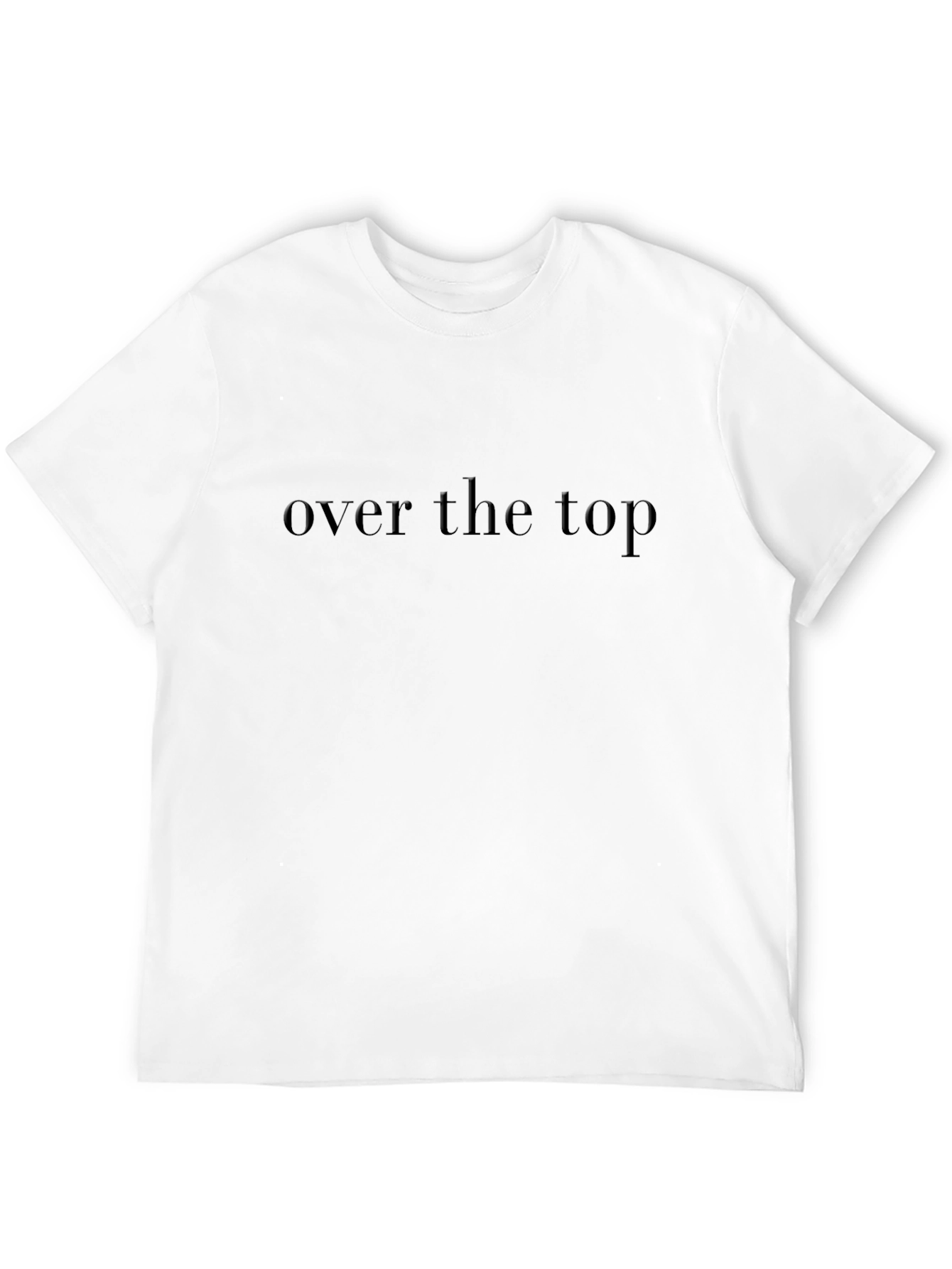 Over The Top Embossed Black T-Shirt