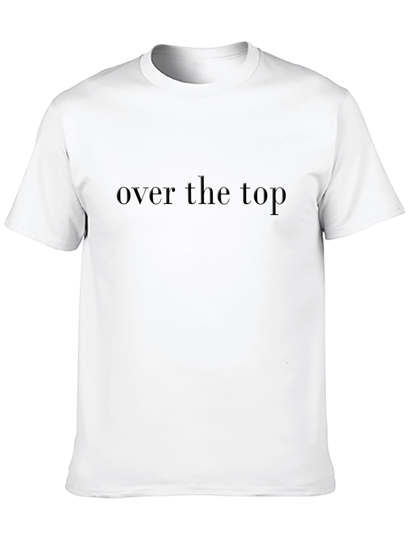 Over The Top Embossed Black T-Shirt
