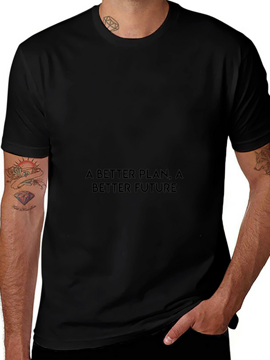 Inspirational Slogan Black Cotton T-Shirt