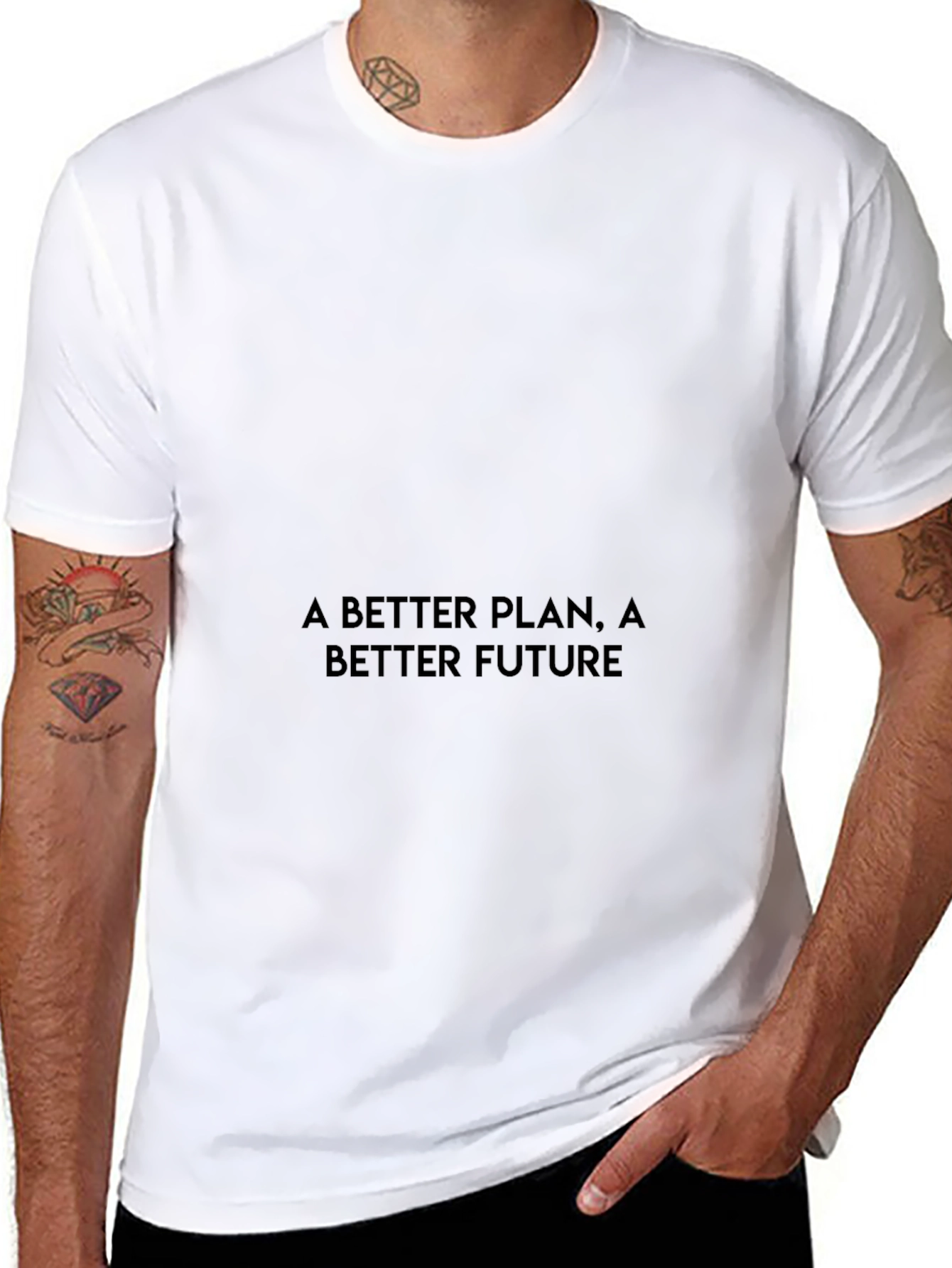 Inspirational Slogan Black Cotton T-Shirt