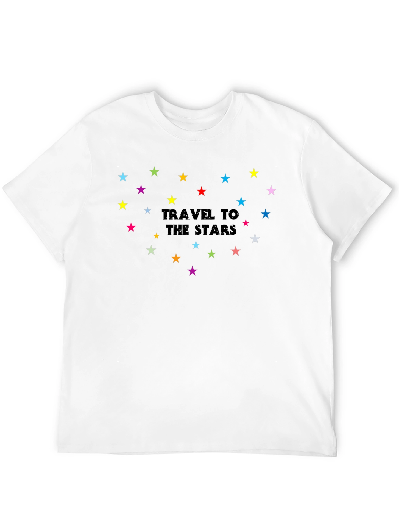 Travel to the Stars Graphic Black T-Shirt