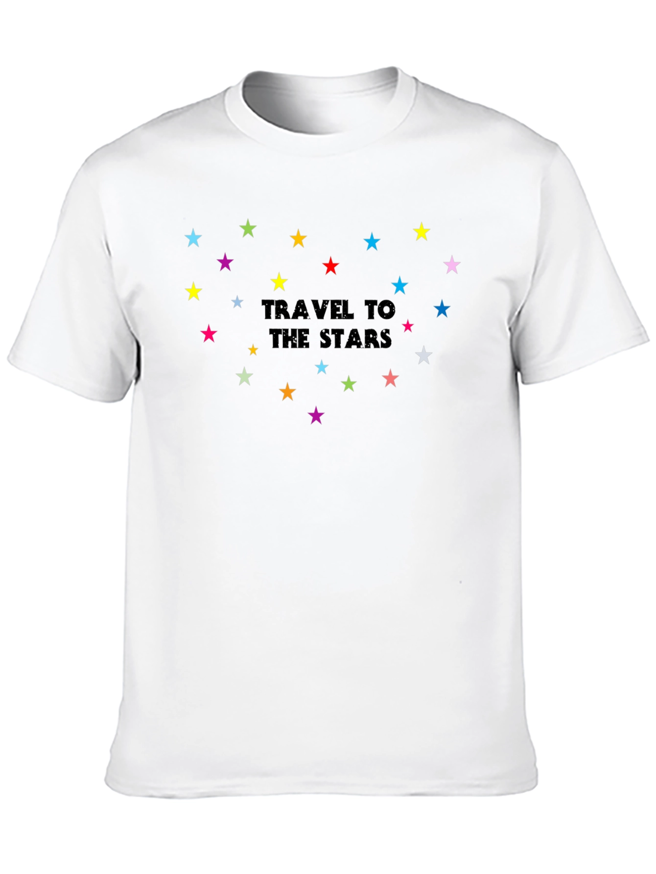 Travel to the Stars Graphic Black T-Shirt
