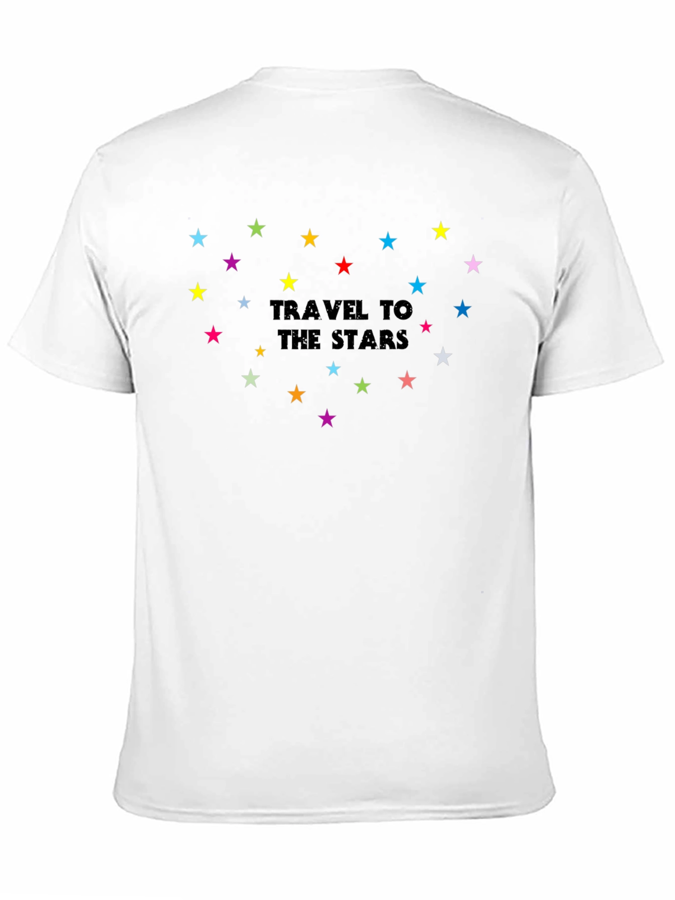 Travel to the Stars Graphic Black T-Shirt