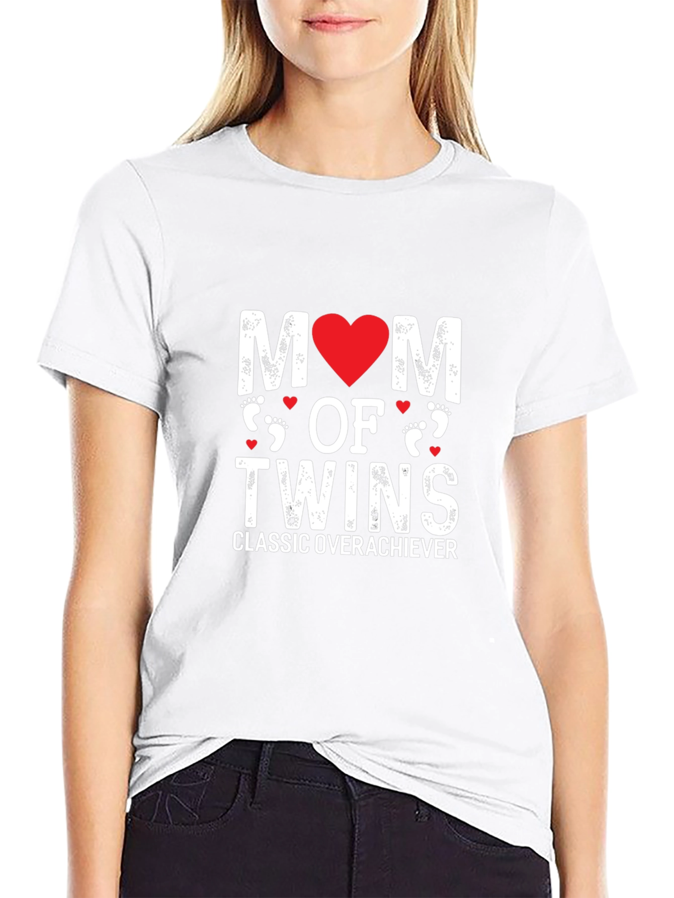 Mom of Twins T-Shirt - Classic Overachiever Tee
