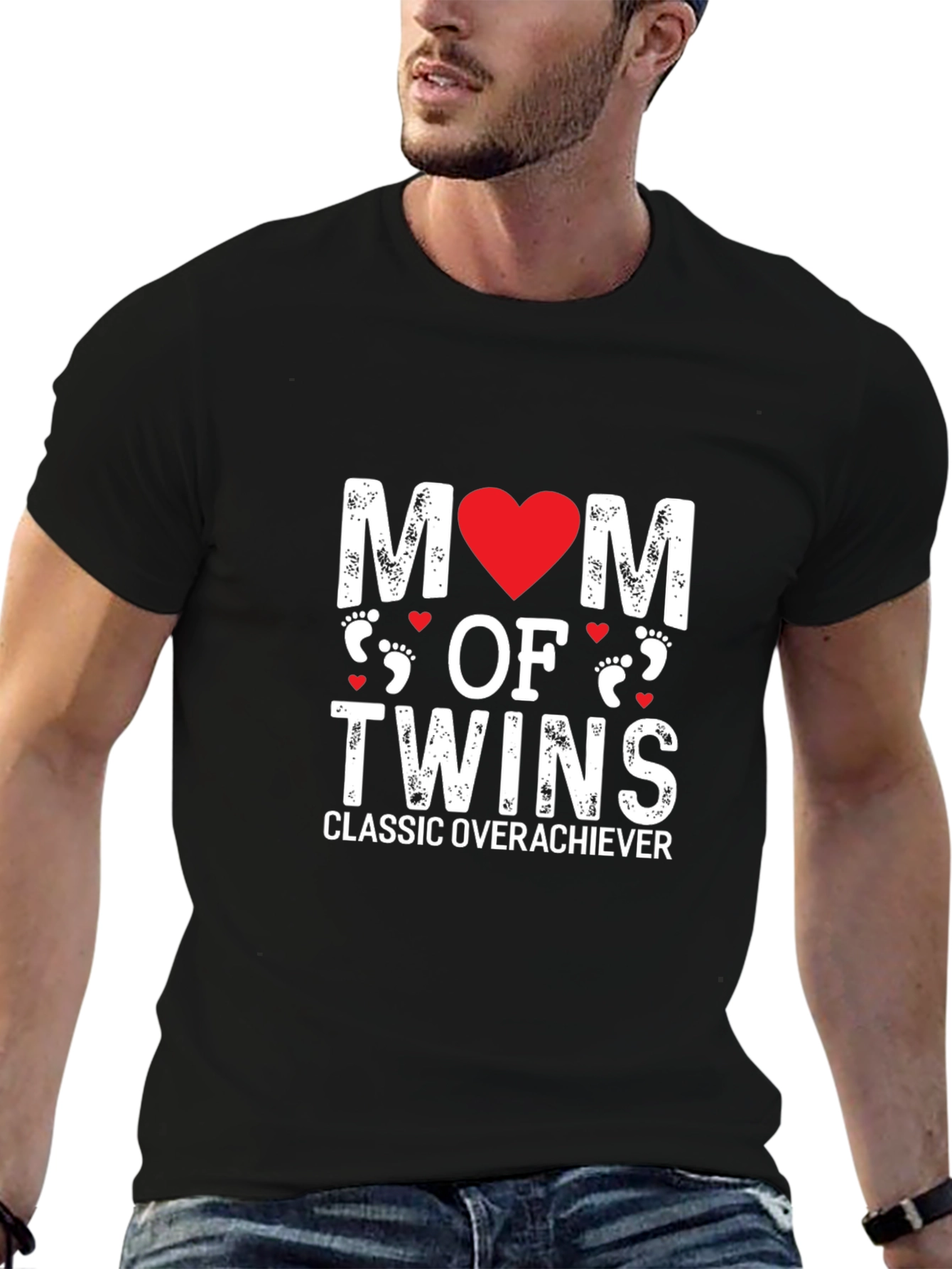 Mom of Twins T-Shirt - Classic Overachiever Tee