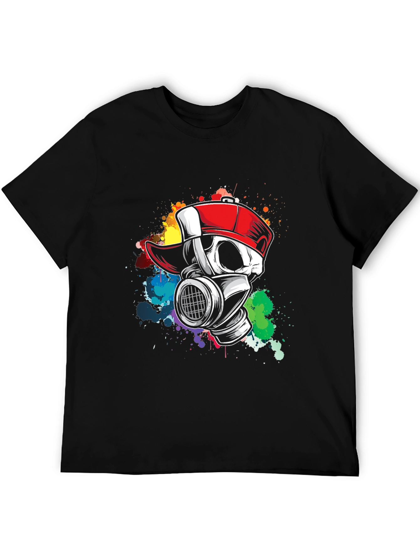 Urban Skull Gas Mask Graphic T-Shirt