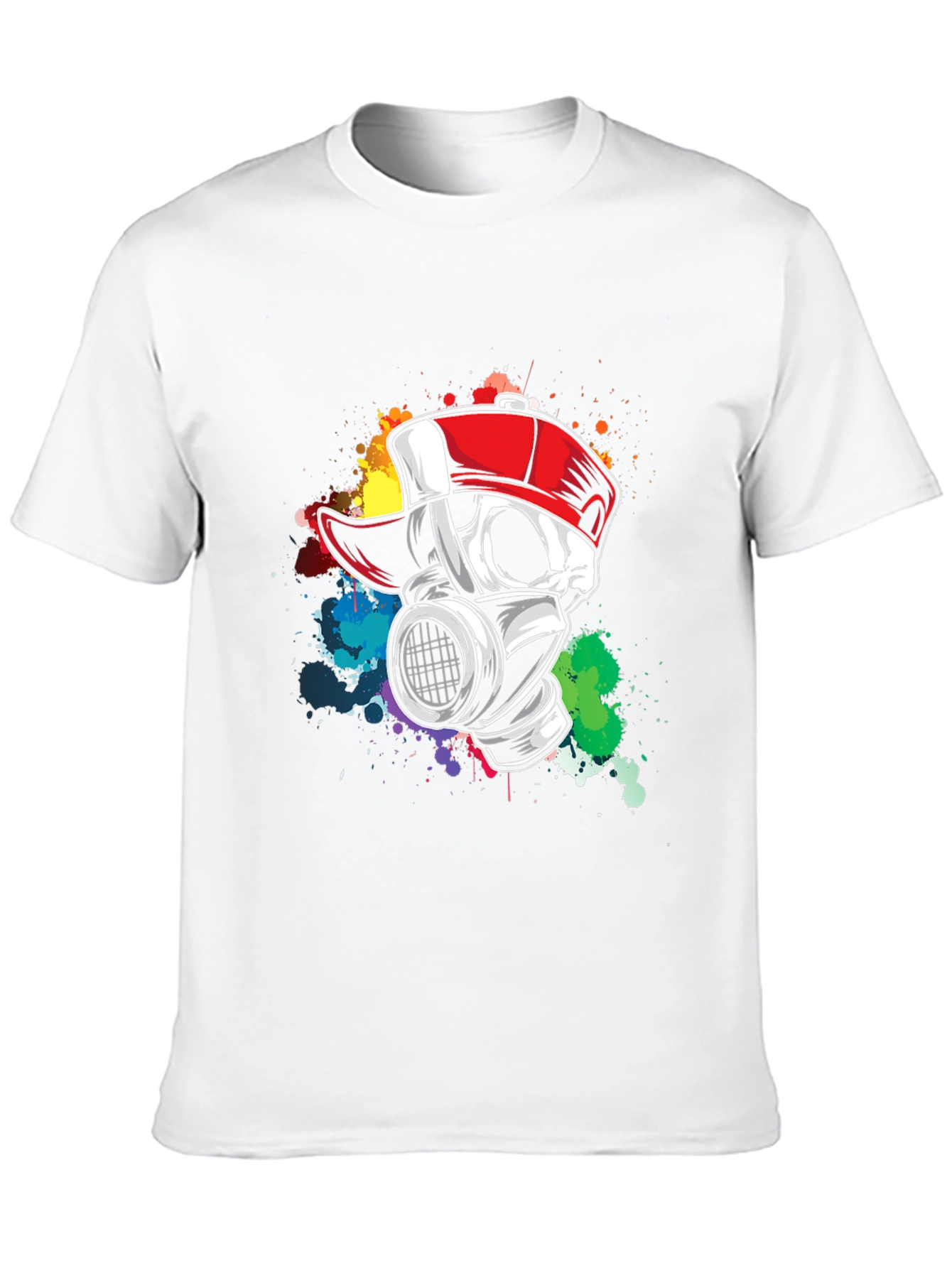 Urban Skull Gas Mask Graphic T-Shirt
