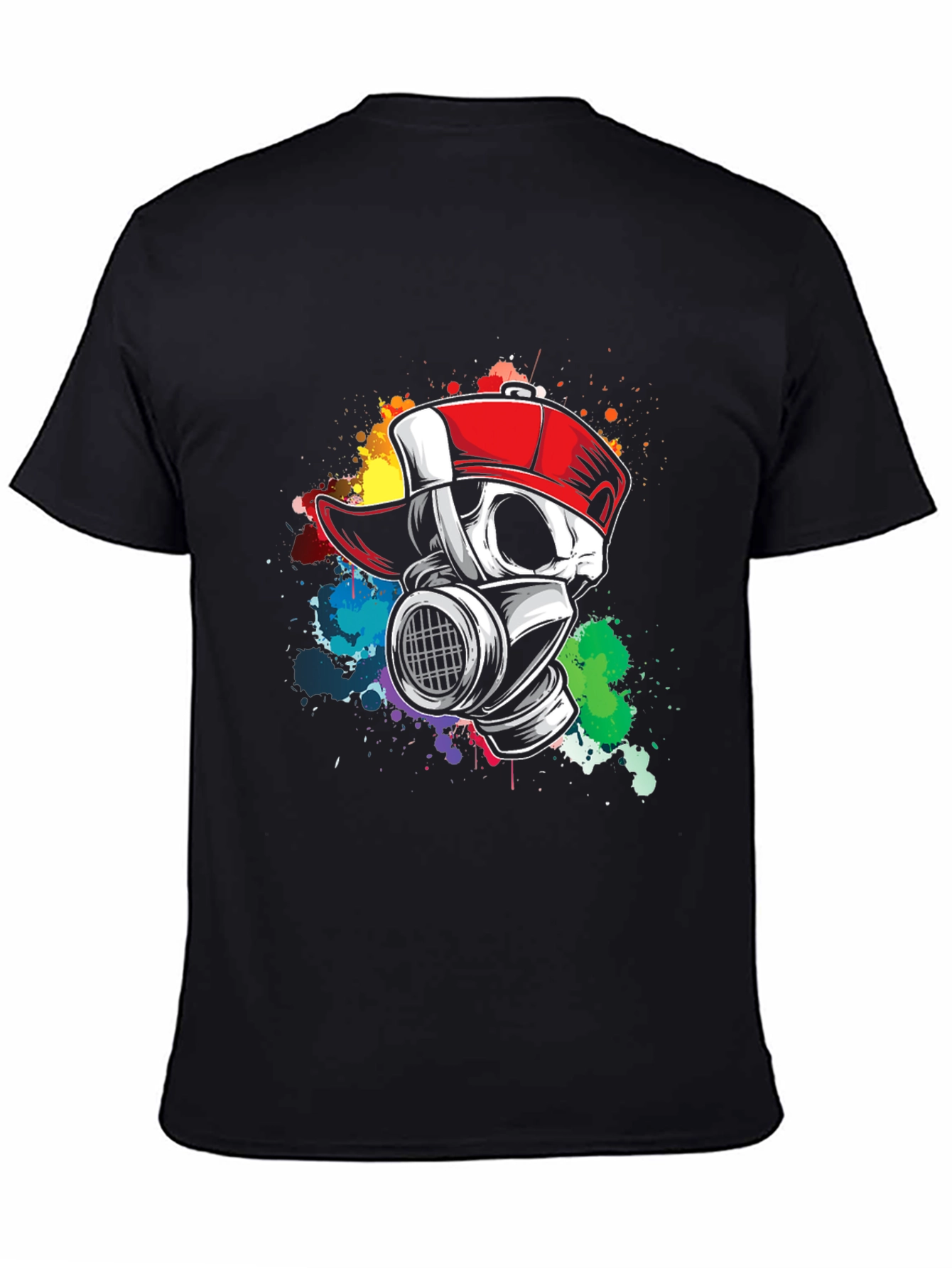 Urban Skull Gas Mask Graphic T-Shirt