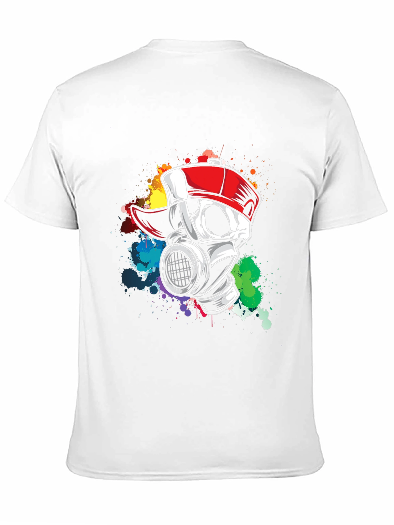 Urban Skull Gas Mask Graphic T-Shirt