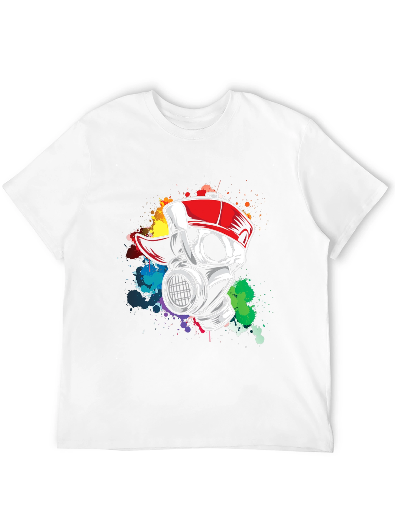 Urban Skull Gas Mask Graphic T-Shirt