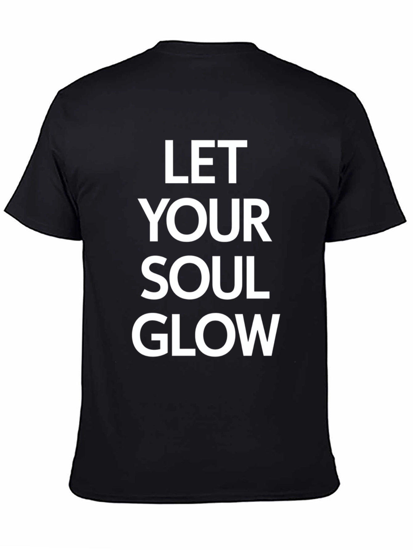 Let Your Soul Glow Black Graphic Tee