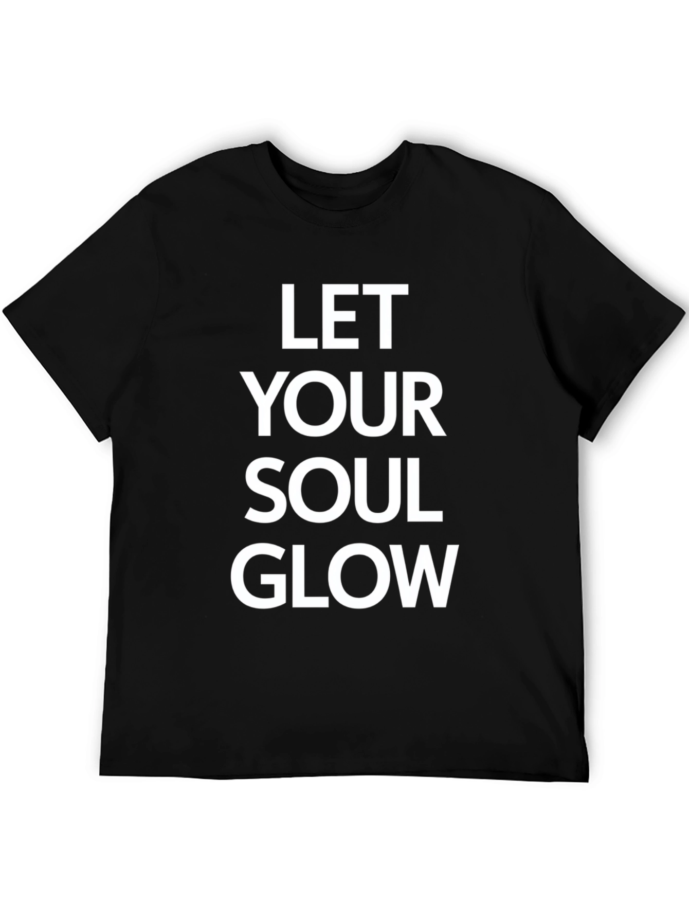 Let Your Soul Glow Black Graphic Tee