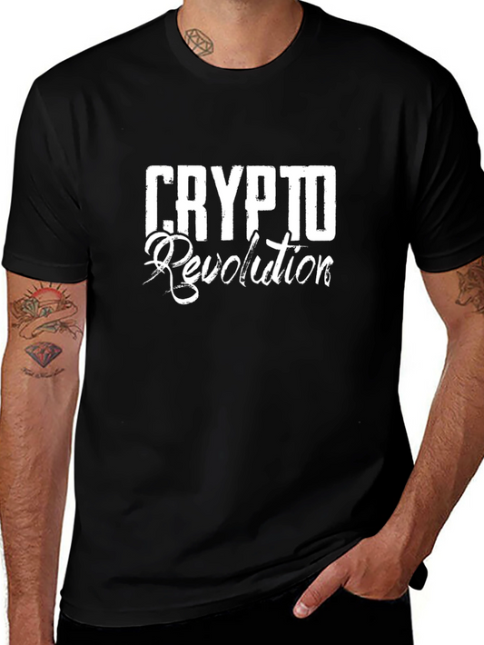 Crypto Revolution Black Graphic T-Shirt