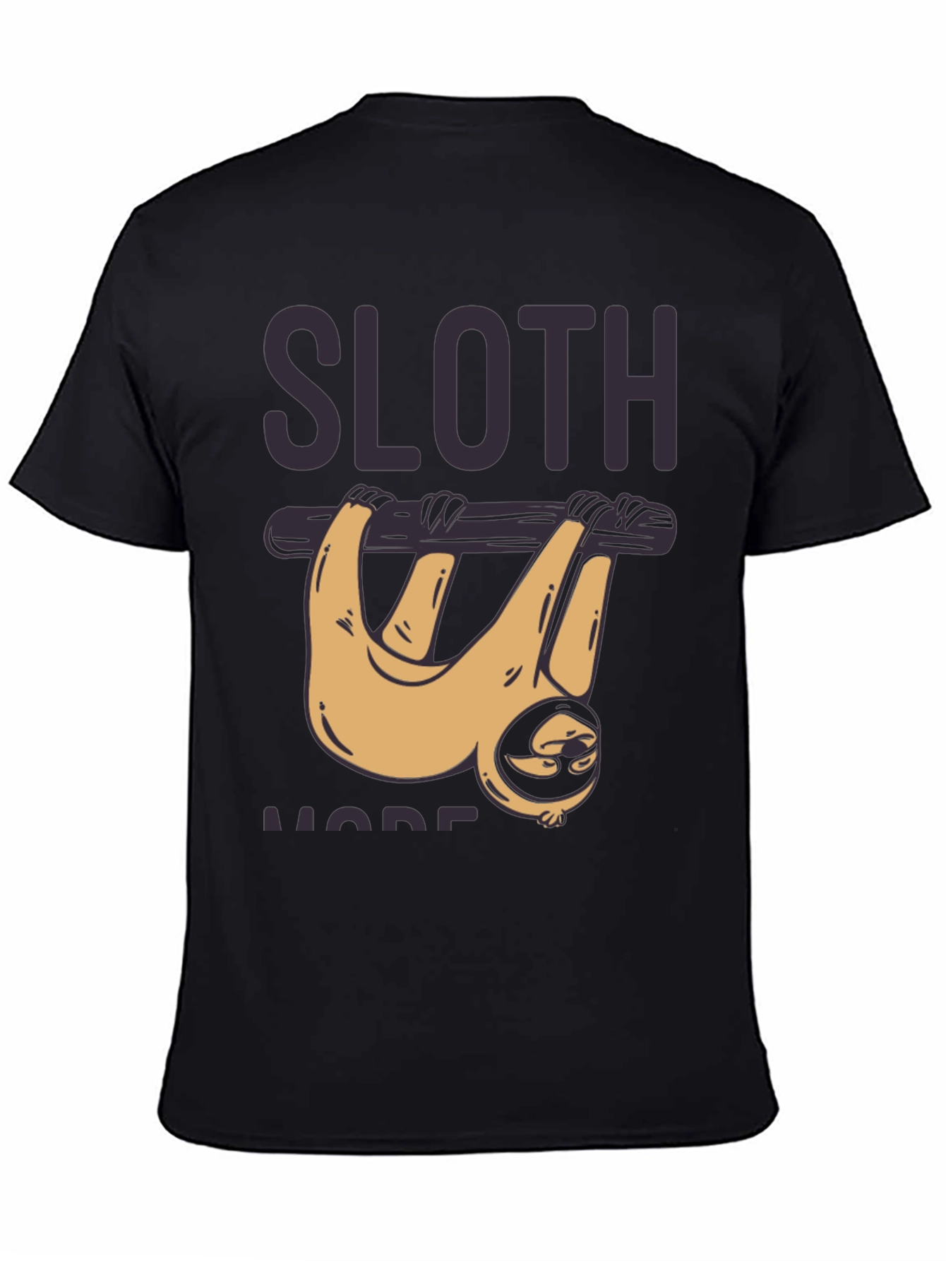 Sloth Mode Black T-Shirt - Lazy Days Apparel