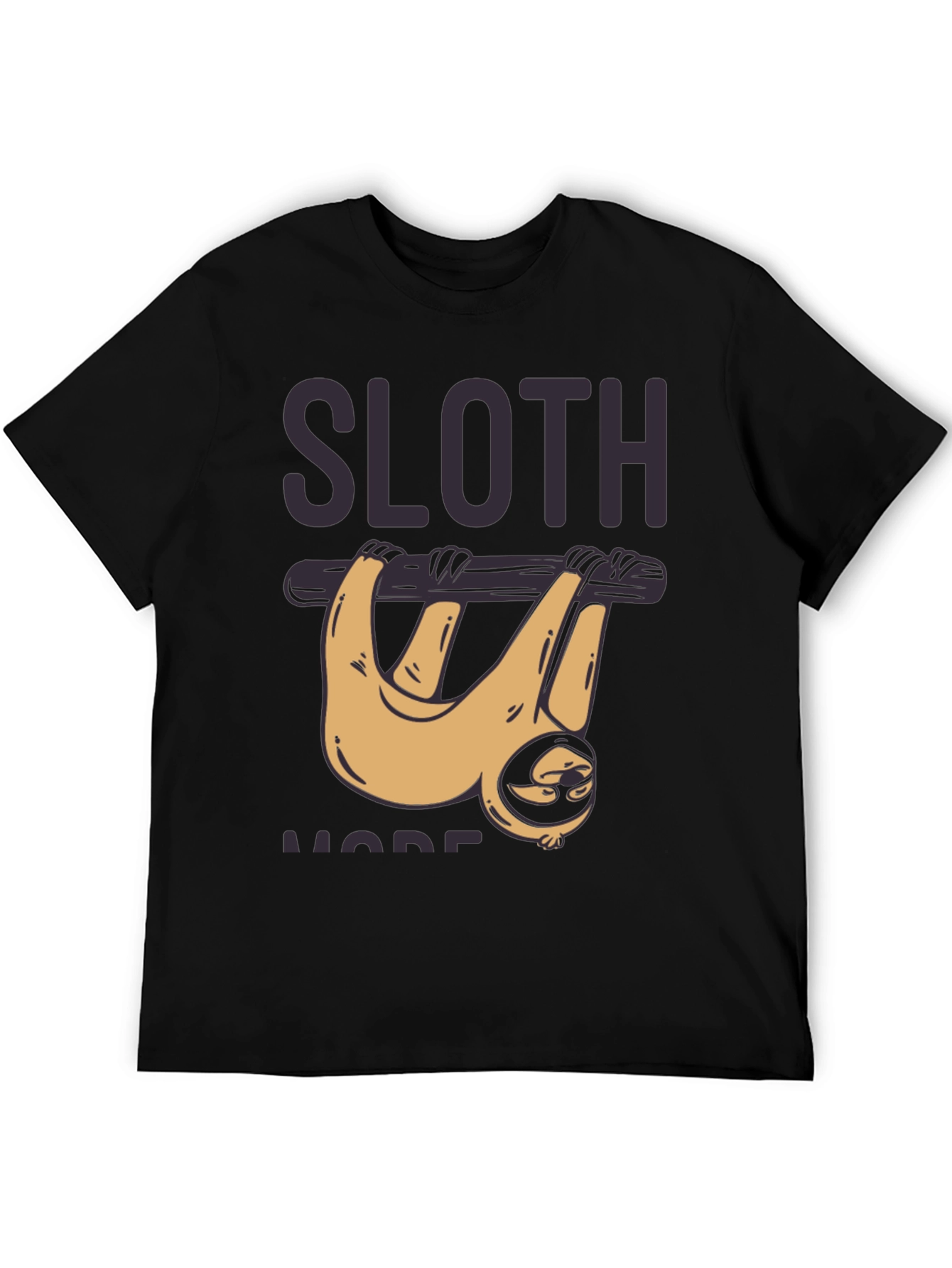 Sloth Mode Black T-Shirt - Lazy Days Apparel
