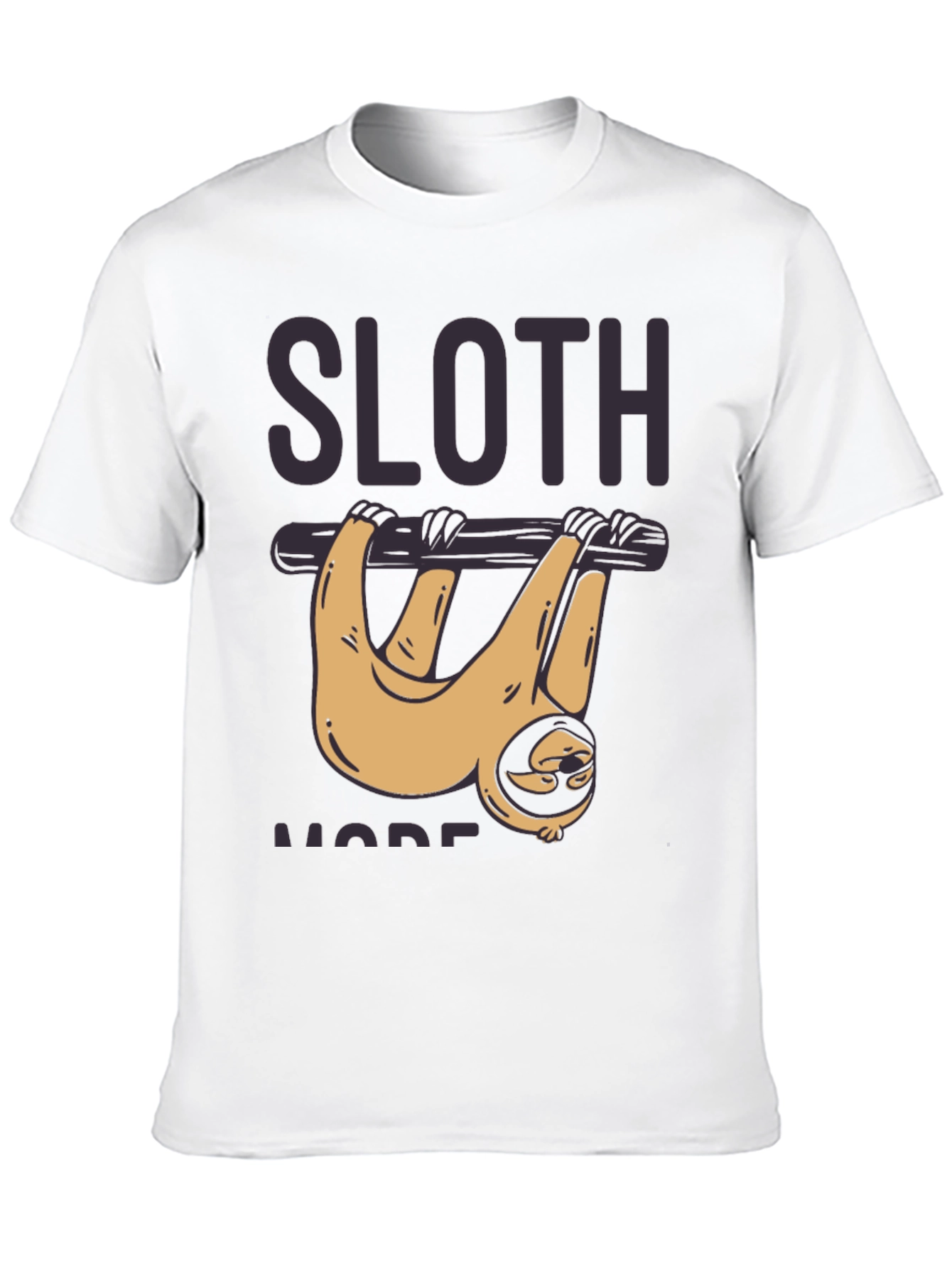 Sloth Mode Black T-Shirt - Lazy Days Apparel