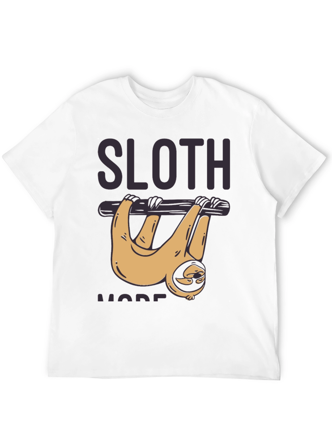 Sloth Mode Black T-Shirt - Lazy Days Apparel