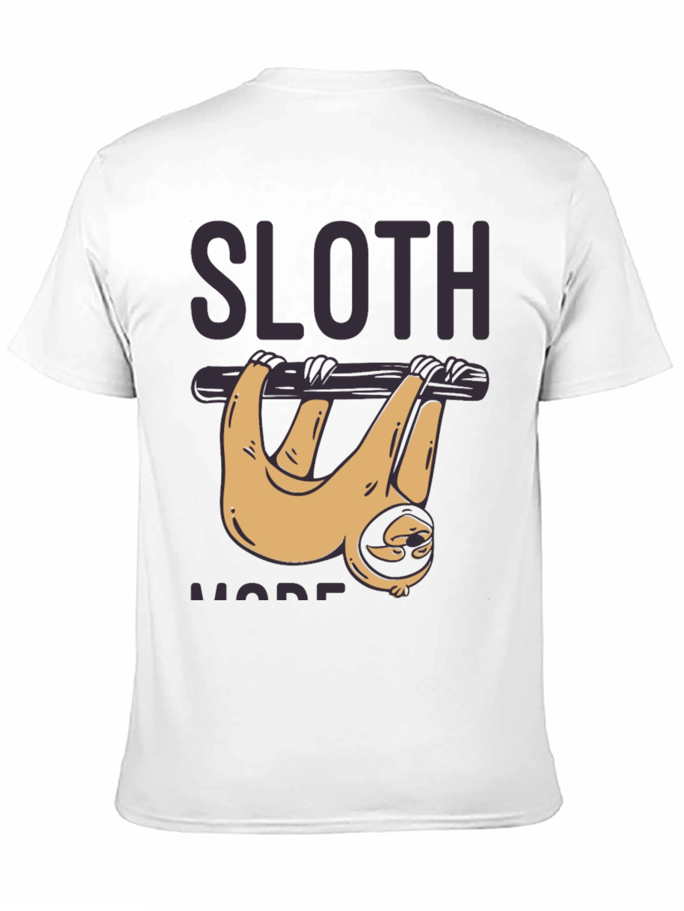 Sloth Mode Black T-Shirt - Lazy Days Apparel