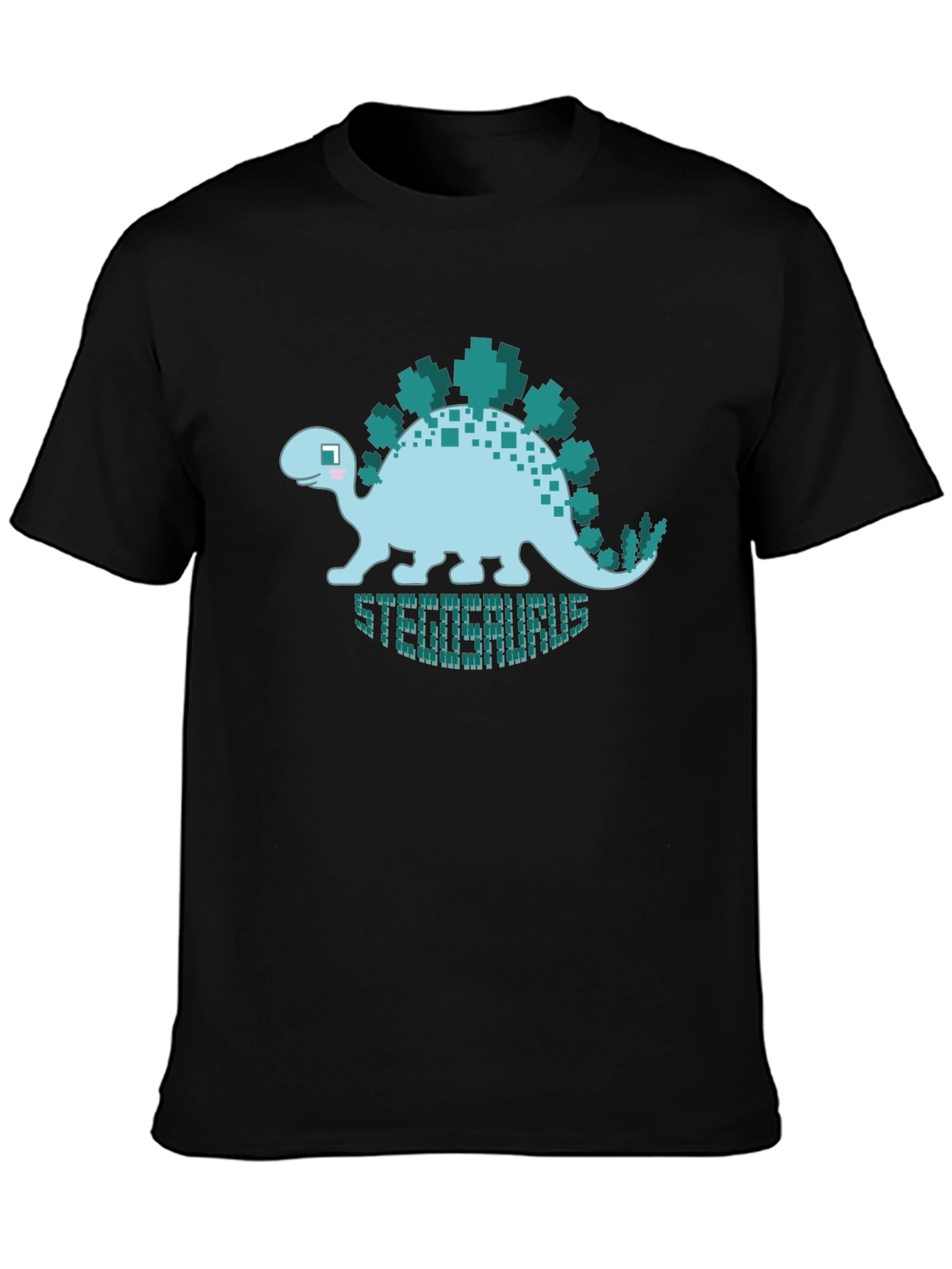 Pixelated Stegosaurus Graphic T-Shirt