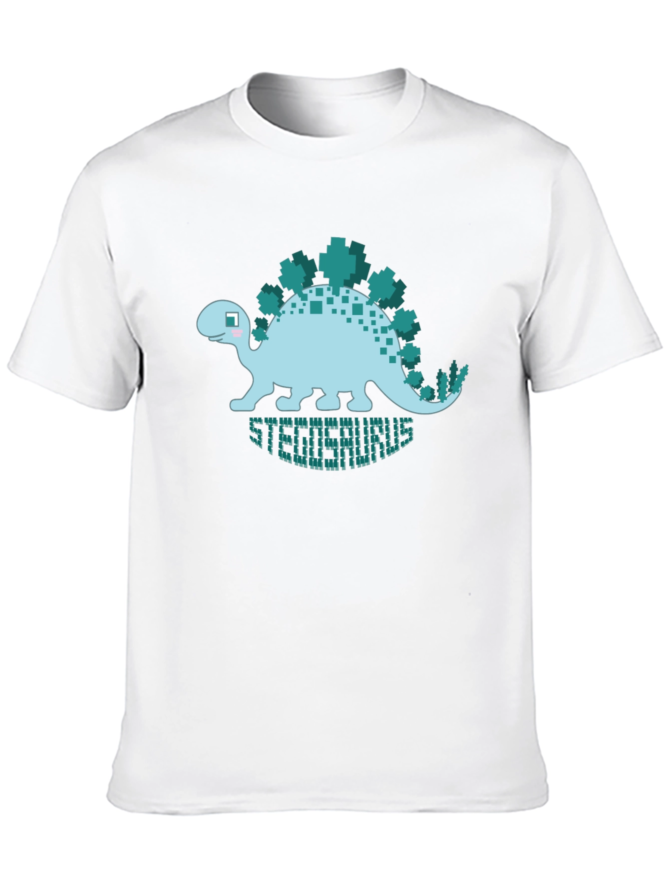 Pixelated Stegosaurus Graphic T-Shirt
