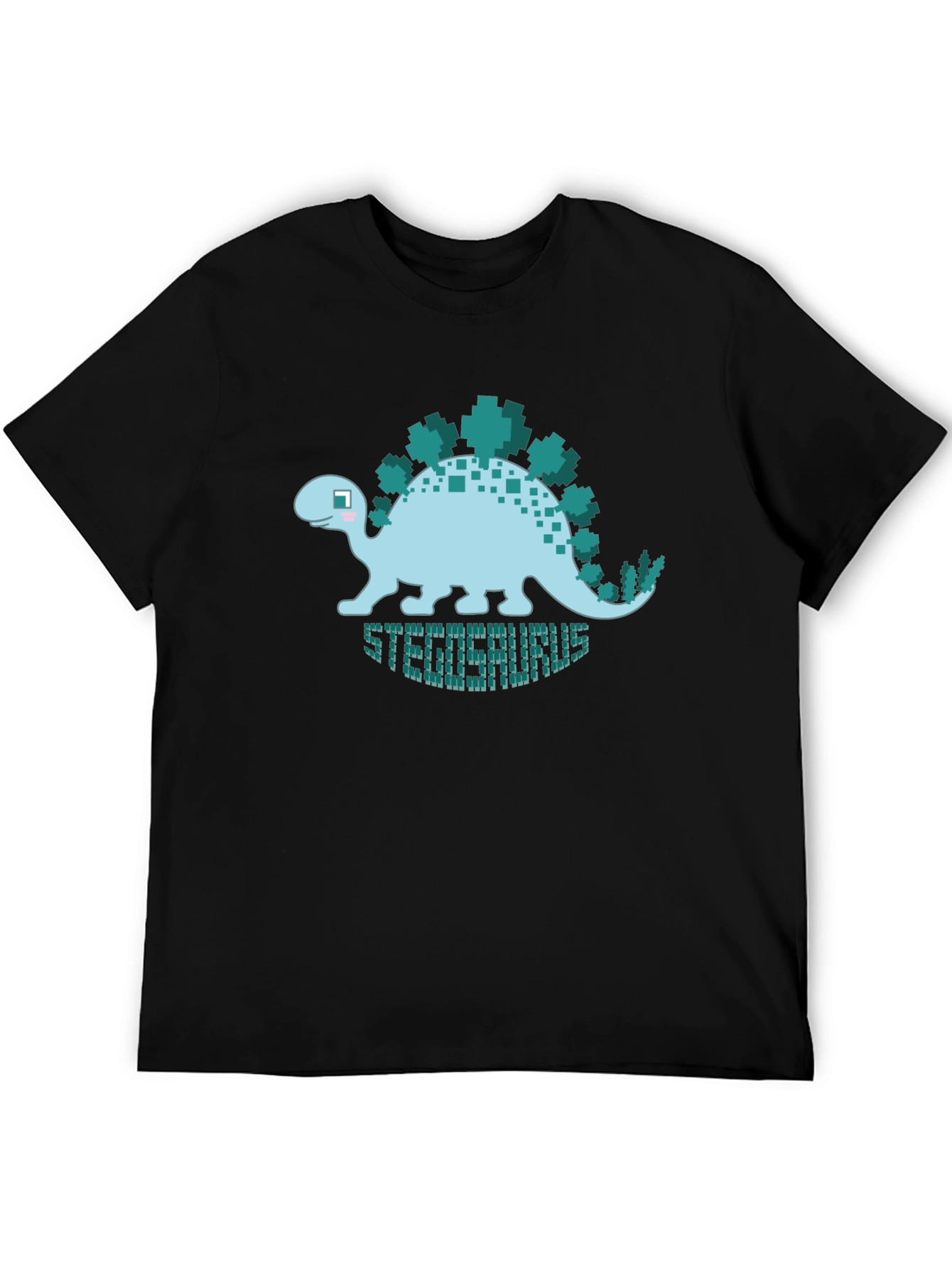 Pixelated Stegosaurus Graphic T-Shirt