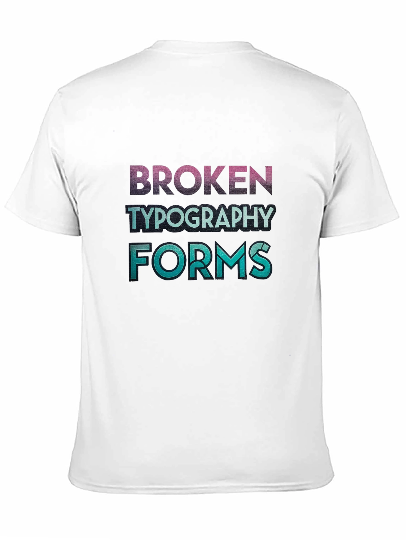 Broken Typography Forms Graphic T-Shirt