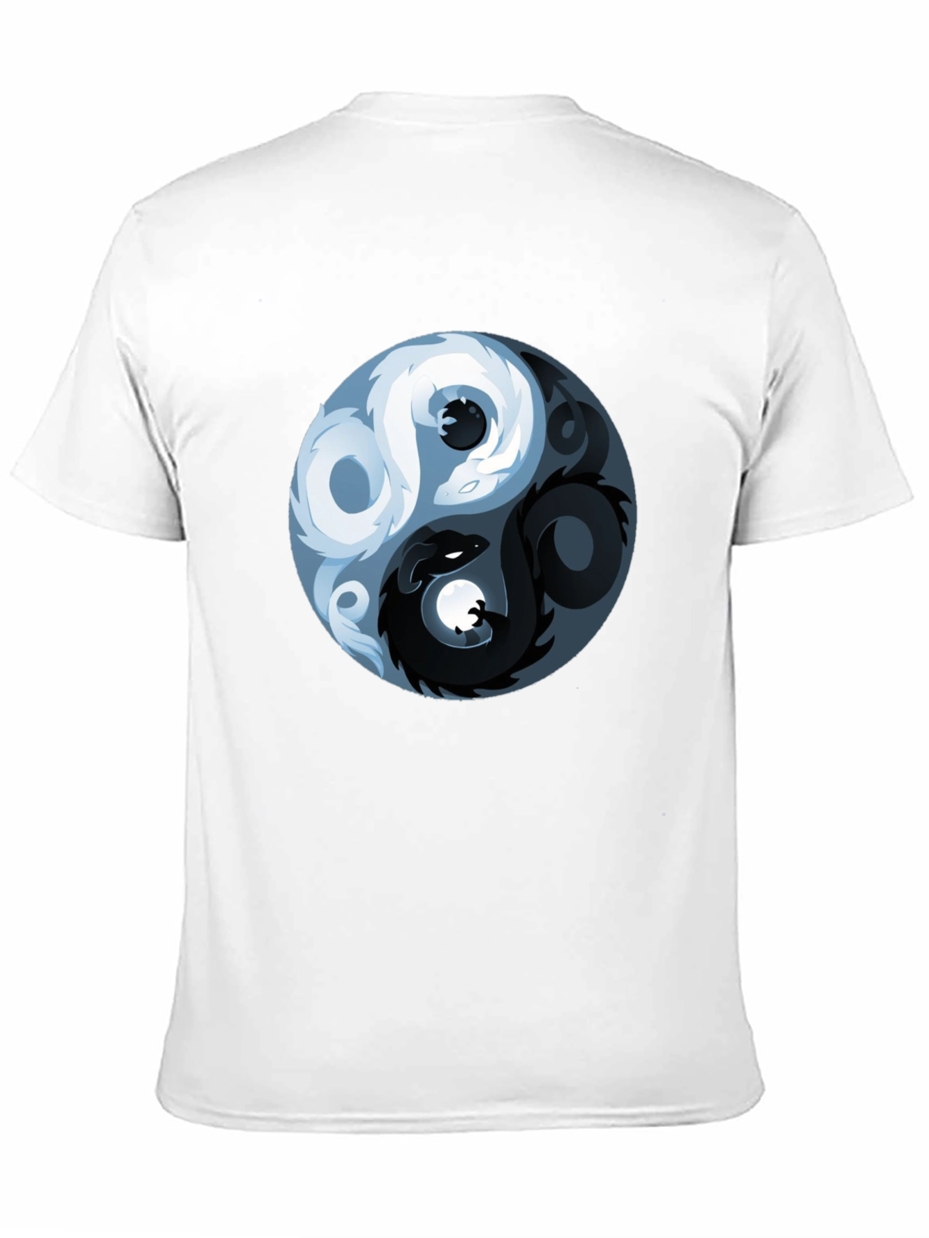 Yin Yang Dragon Graphic T-Shirt