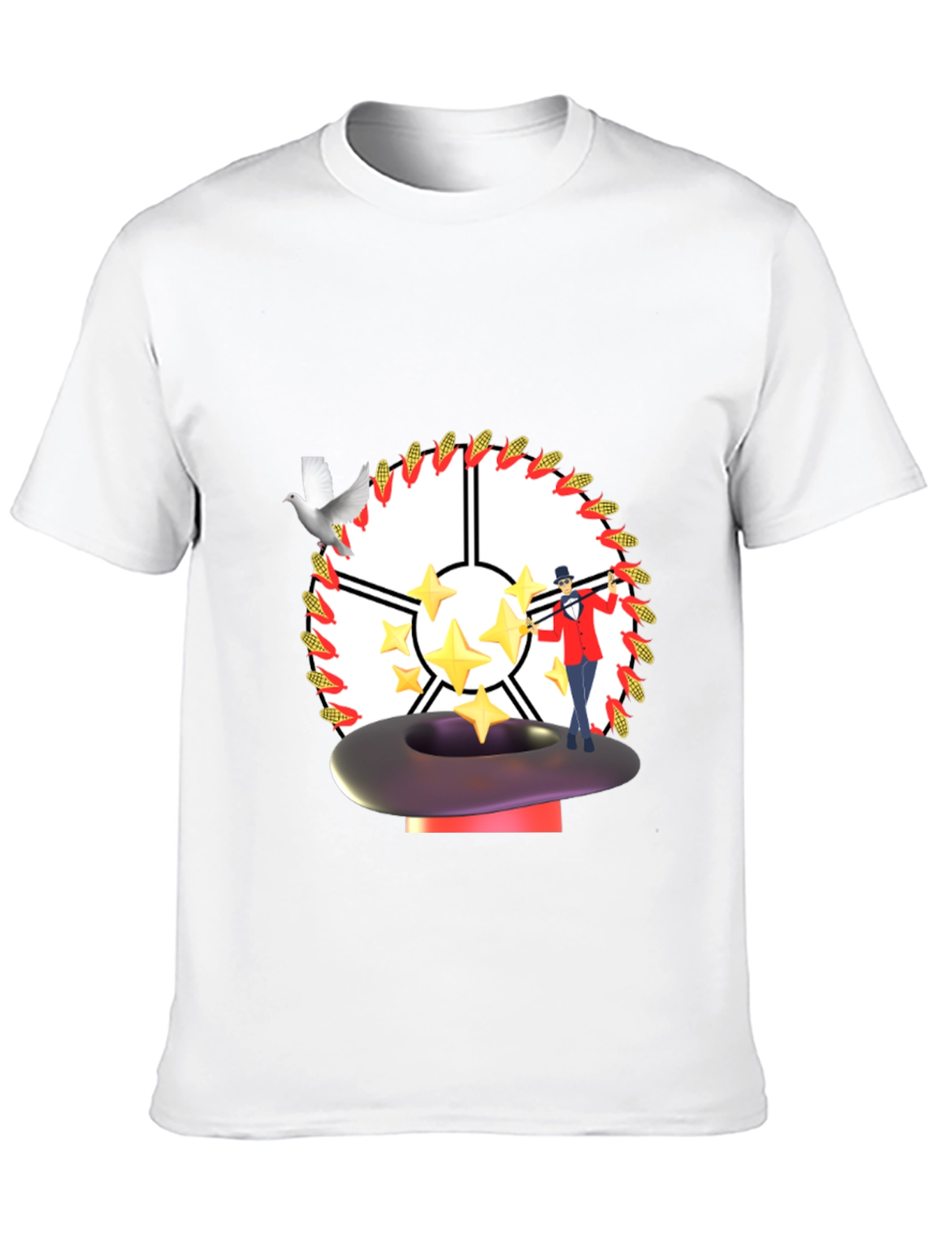 Magical T-Shirt - Dove Star Magician Design