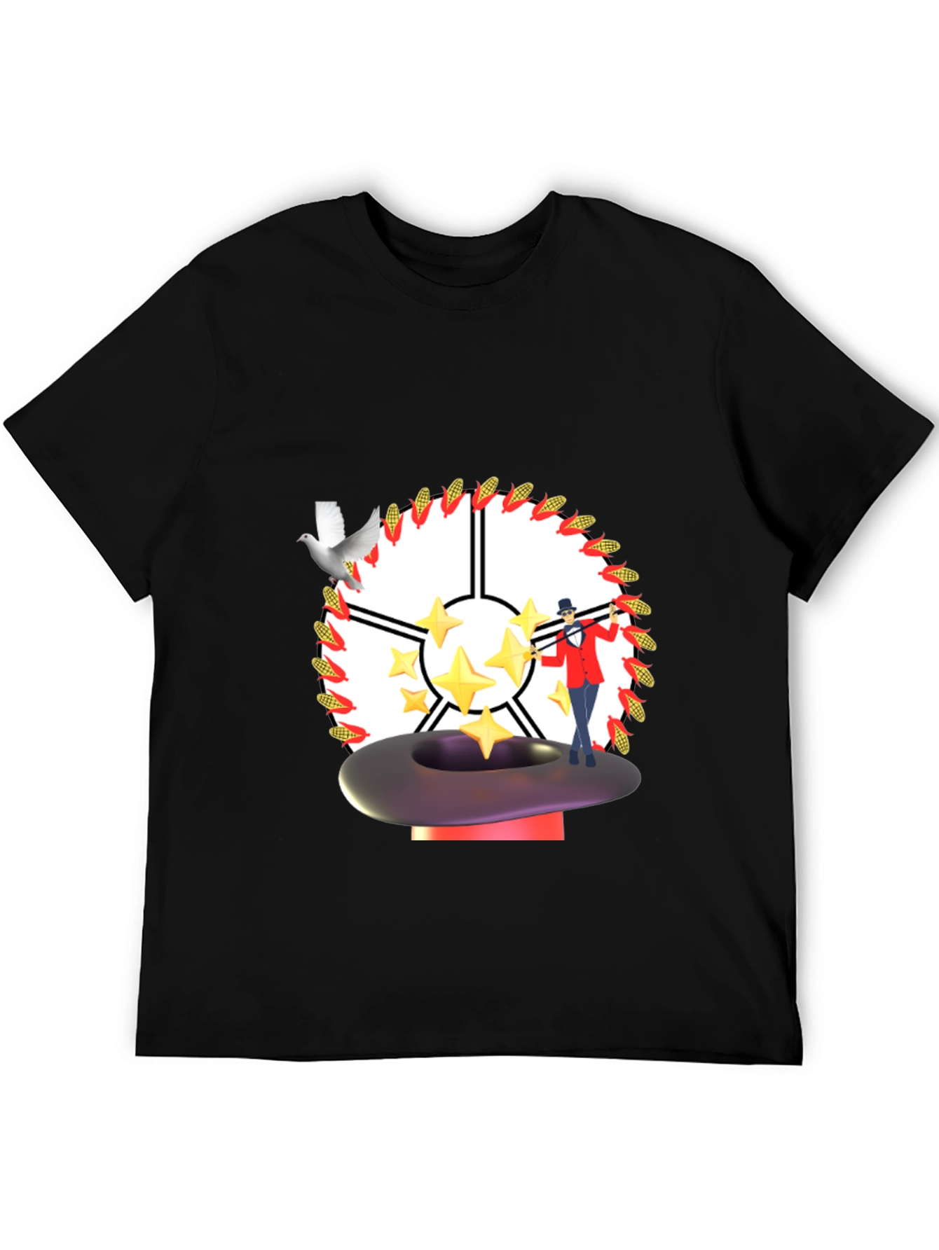 Magical T-Shirt - Dove Star Magician Design