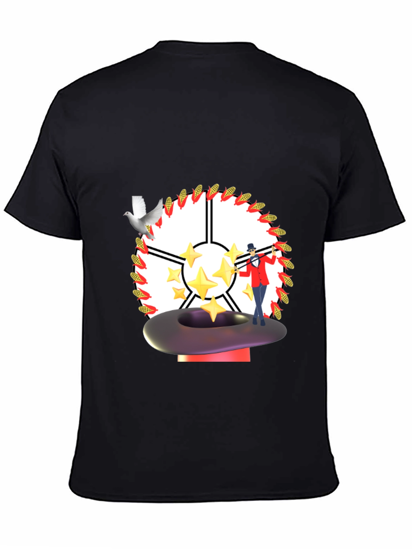 Magical T-Shirt - Dove Star Magician Design