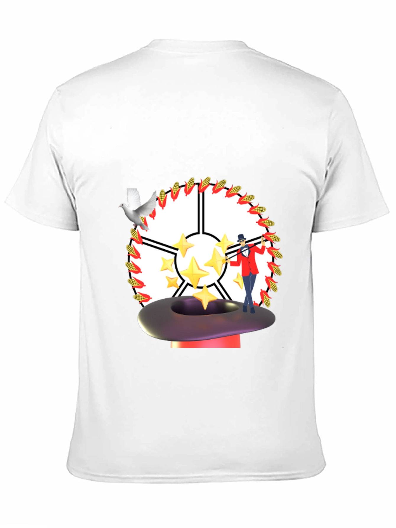 Magical T-Shirt - Dove Star Magician Design