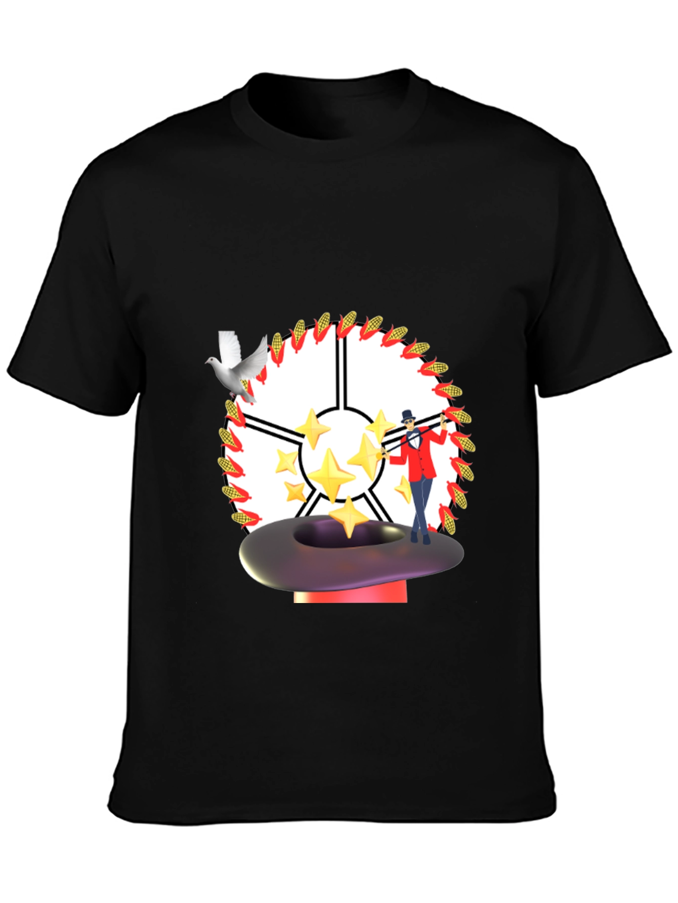 Magical T-Shirt - Dove Star Magician Design