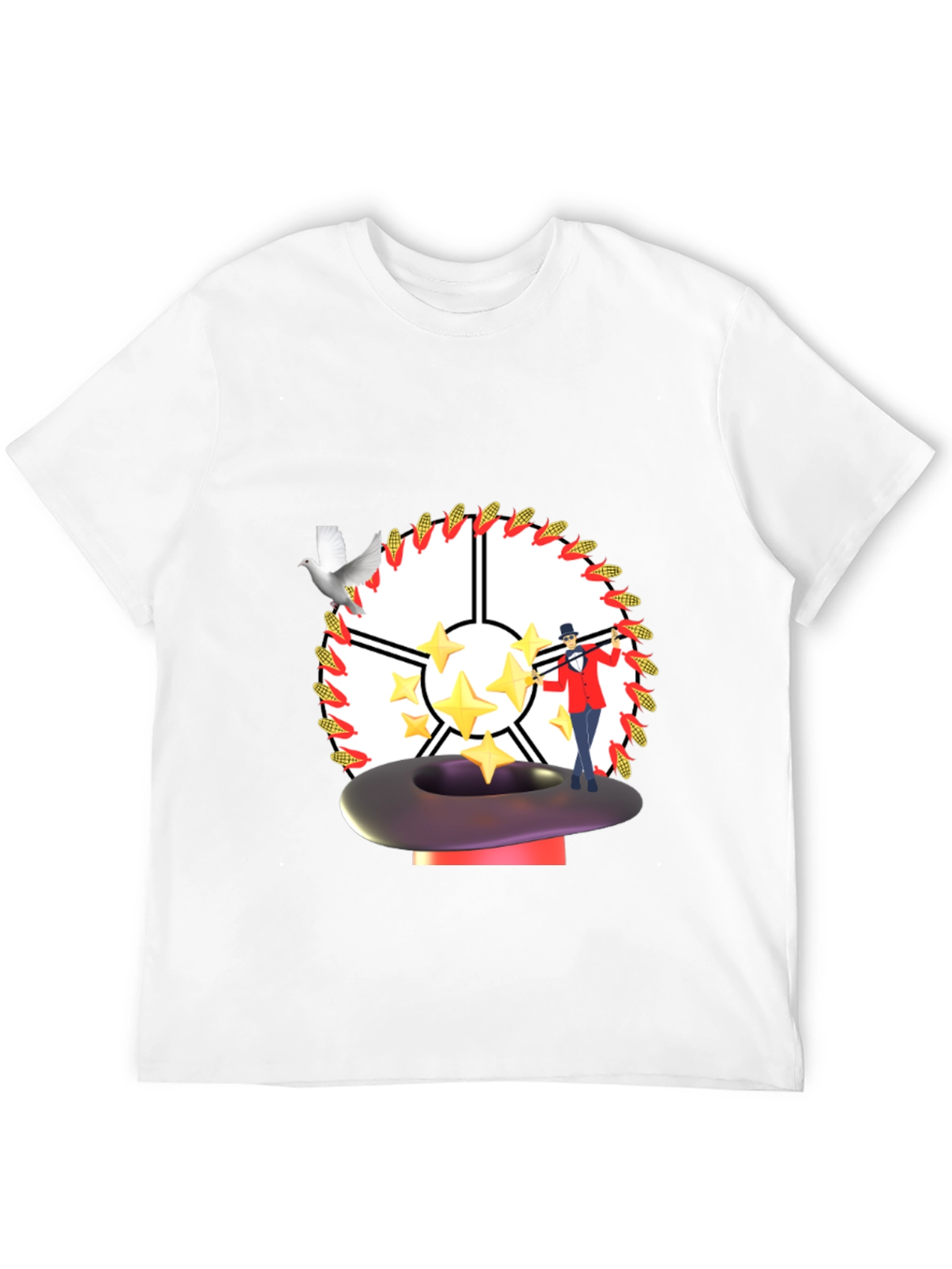 Magical T-Shirt - Dove Star Magician Design