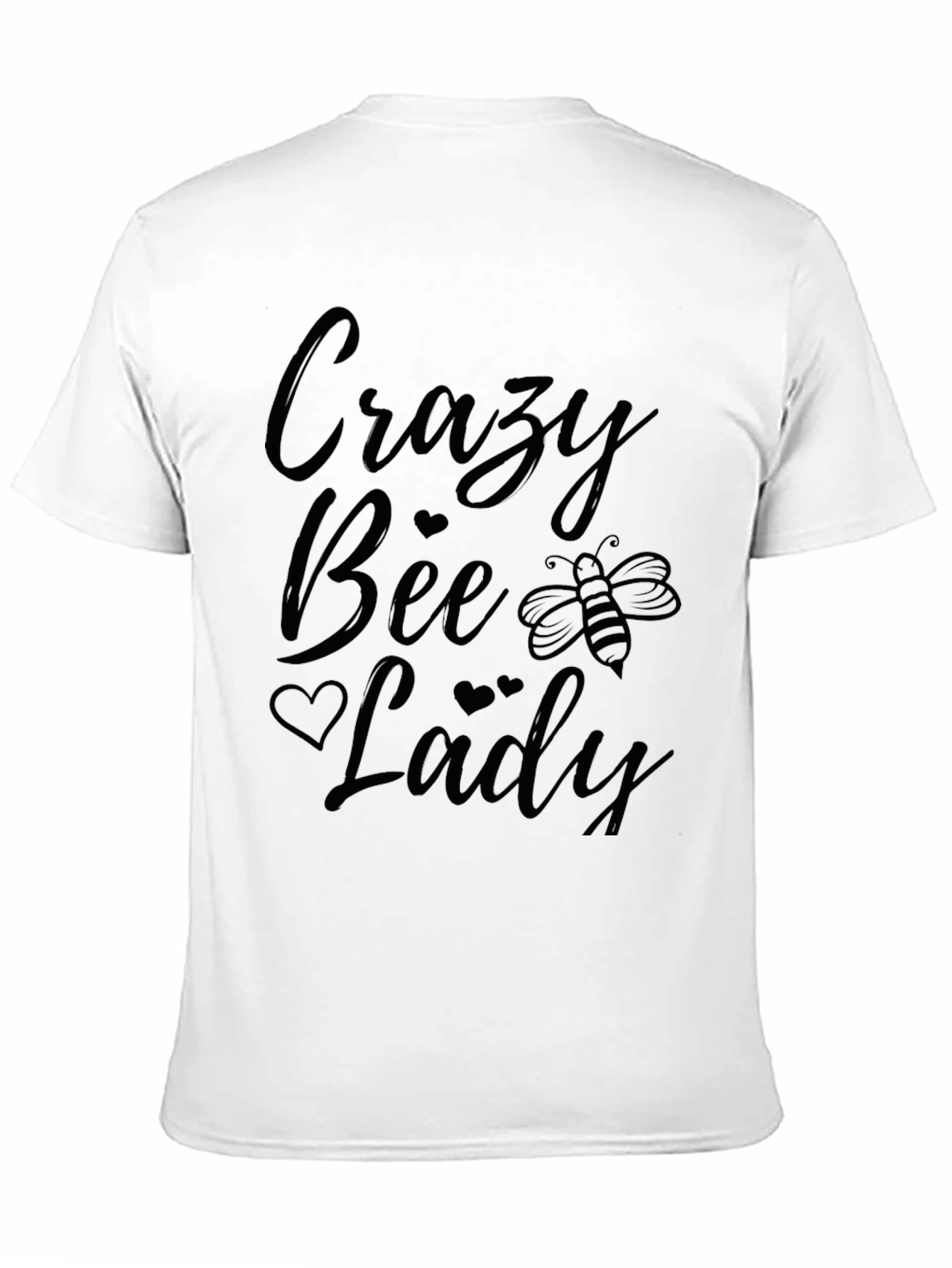 Crazy Bee Lady Graphic T-Shirt - Black