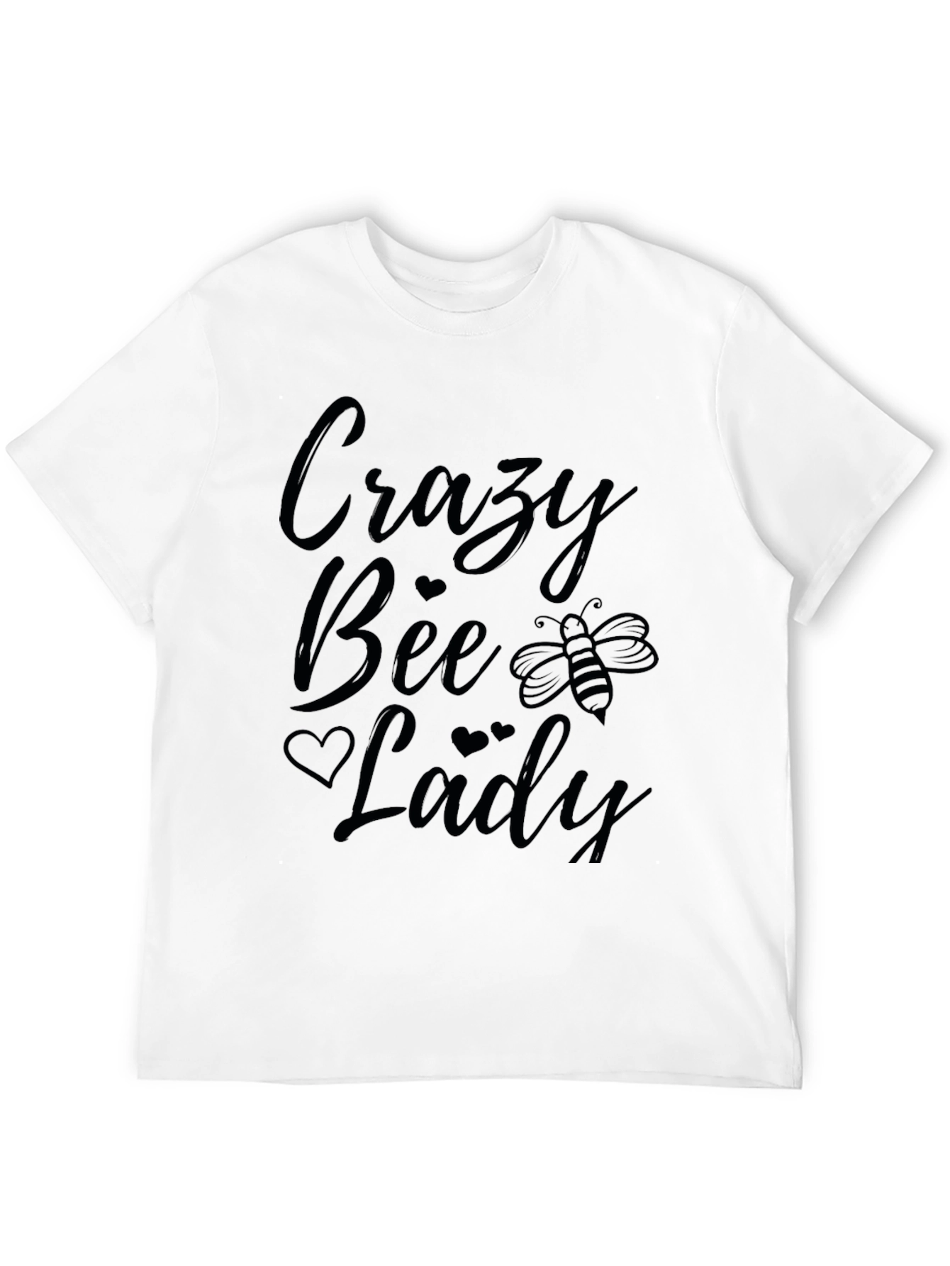 Crazy Bee Lady Graphic T-Shirt - Black