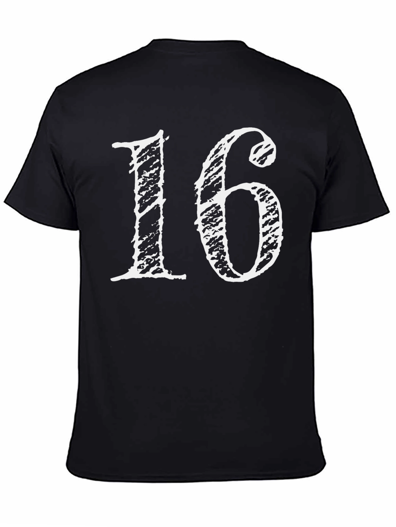 Number 16 Graphic Tee - Stylish Cotton T-Shirt