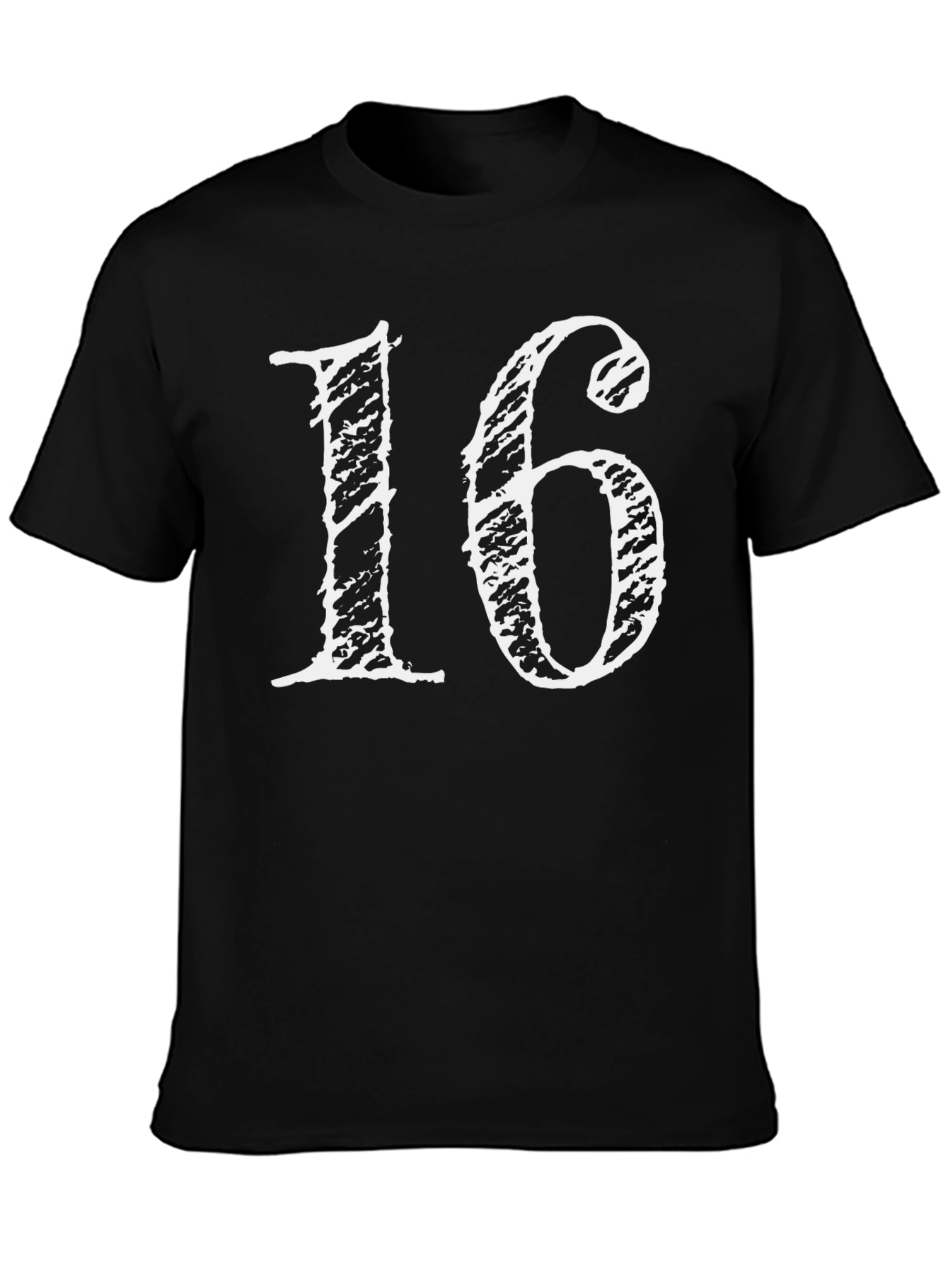 Number 16 Graphic Tee - Stylish Cotton T-Shirt