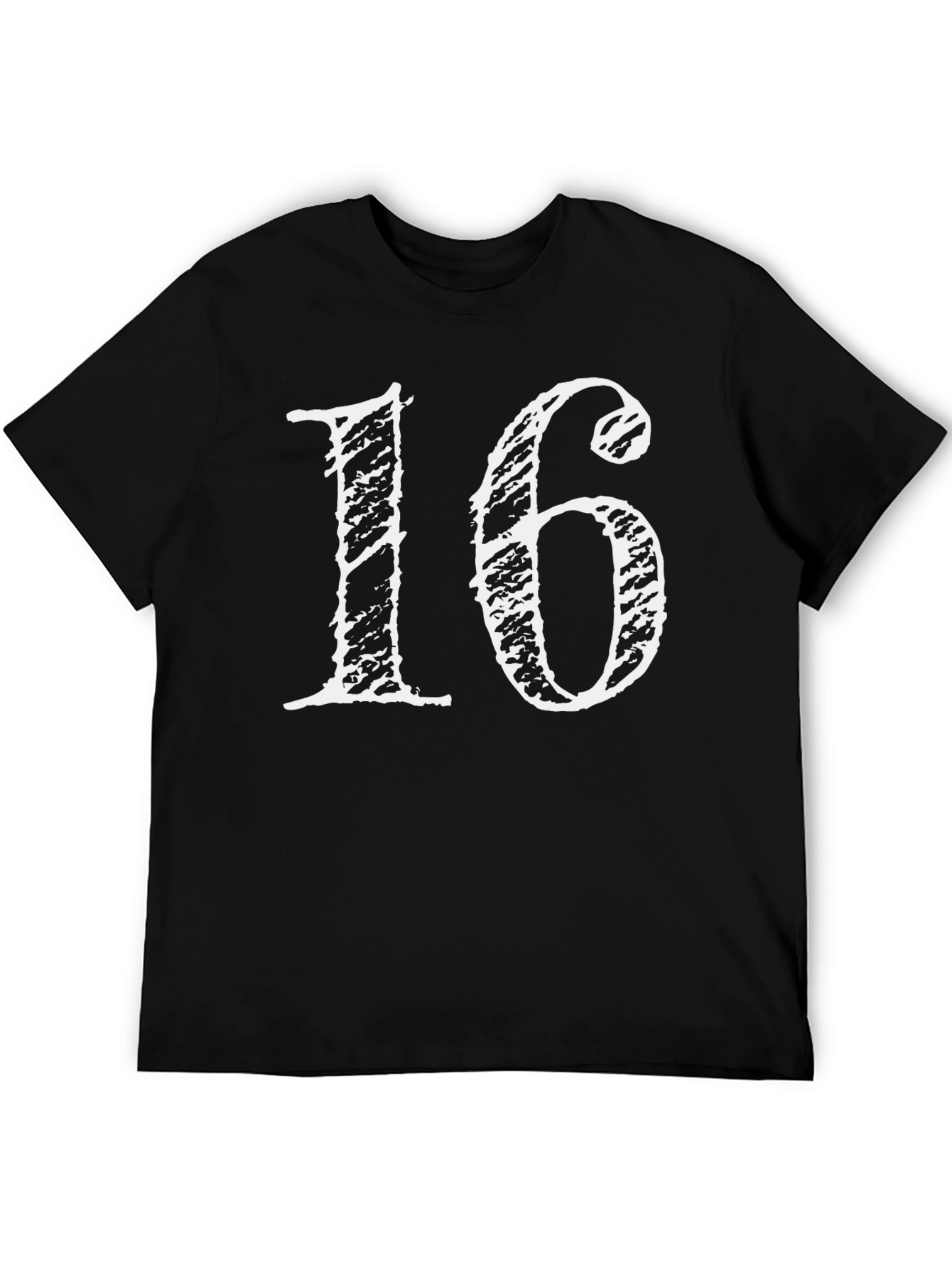 Number 16 Graphic Tee - Stylish Cotton T-Shirt