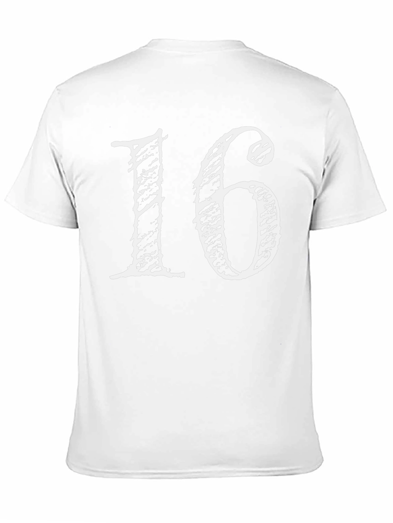 Number 16 Graphic Tee - Stylish Cotton T-Shirt