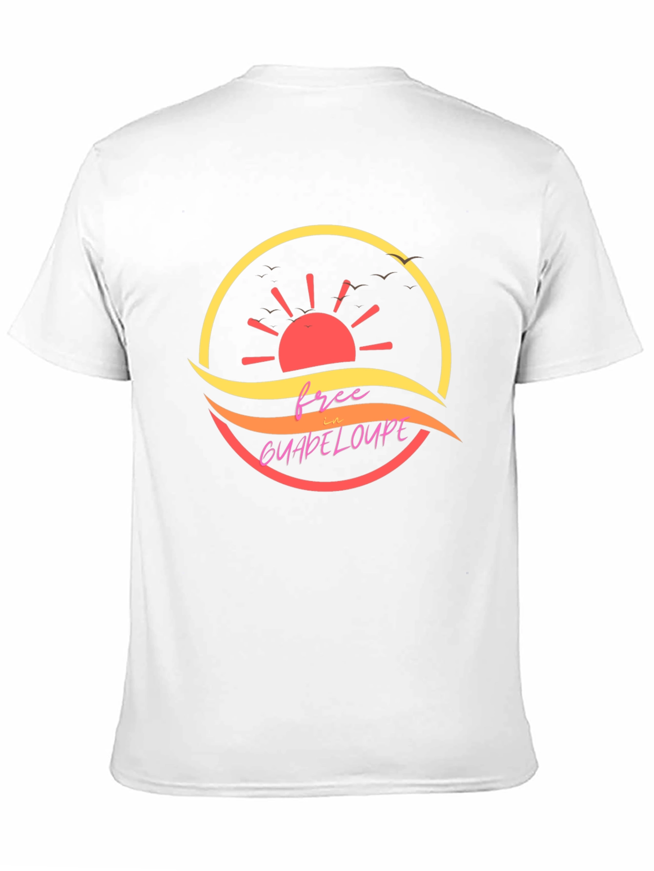 Free in Guadeloupe Island Black T-Shirt