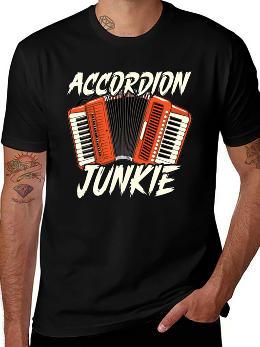 Accordion Junkie Graphic Tee - Music Lover T-Shirt